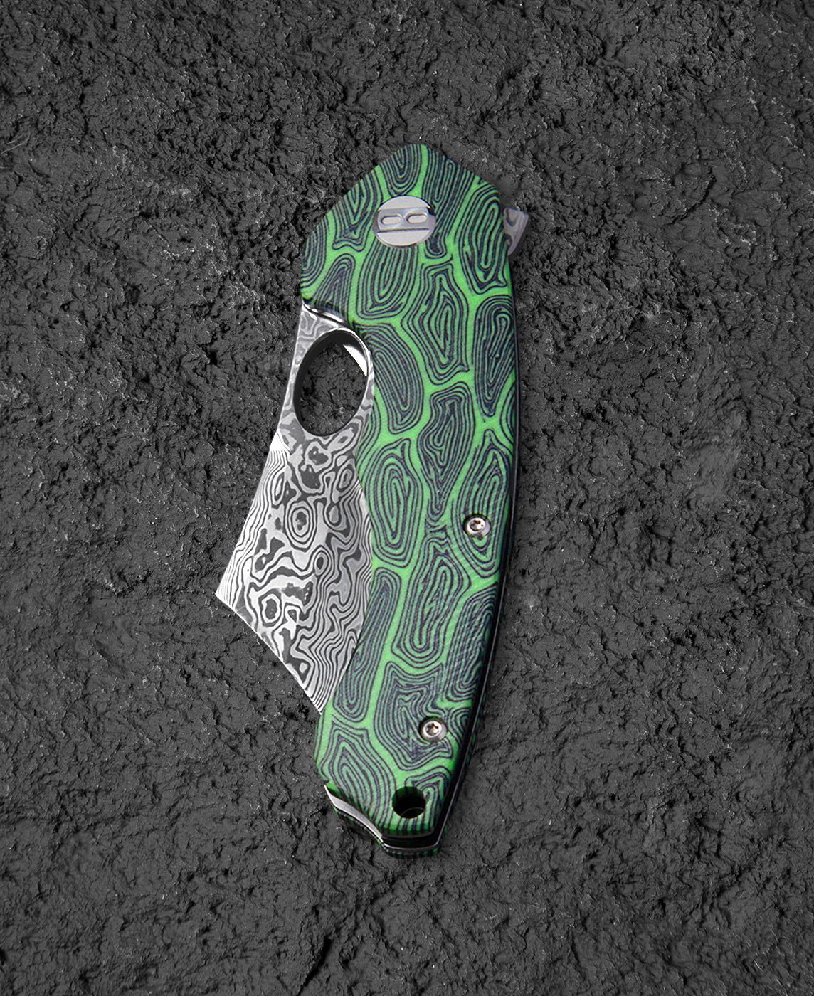 Bestech Skirmish BL07C Damascus Blade G10 Handle Liner Lock Folding Knife