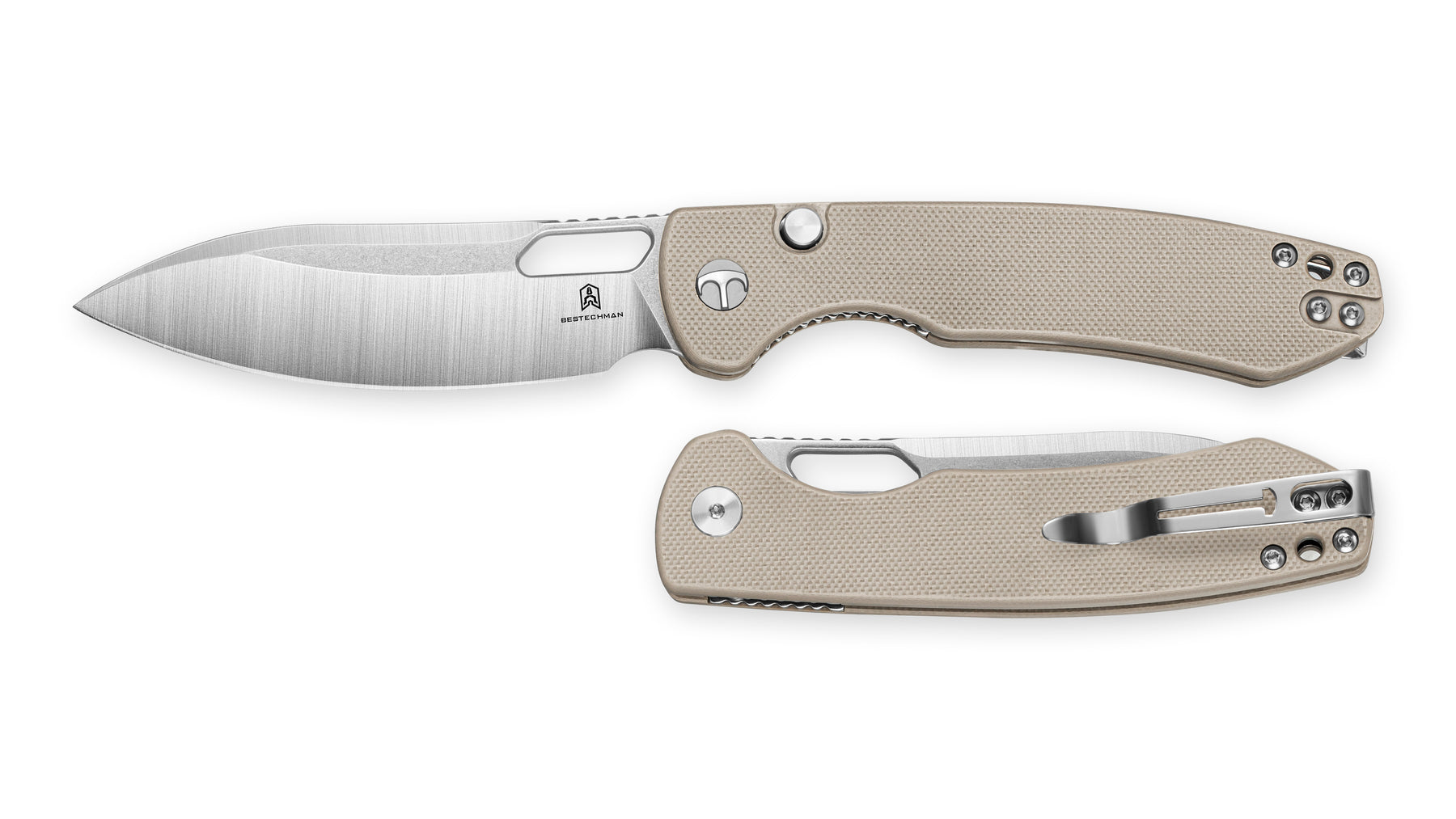 Bestechman Firebird BMK05B D2 Steel Blade G10 Handle Button Liner Lock Folding Knife