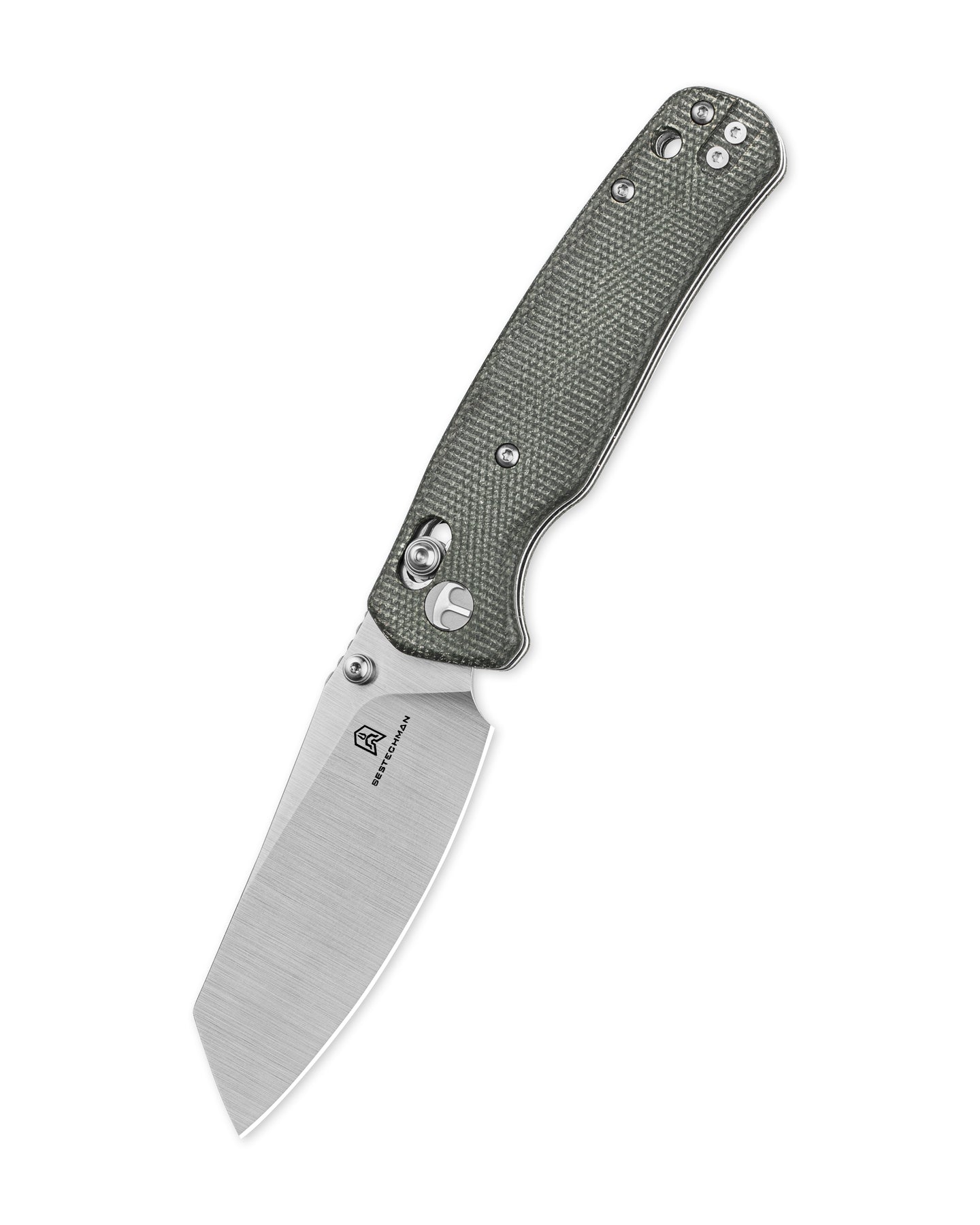 Bestechman Cicada's Wing BMK06-M-3 10Cr15MoV Blade Micarta Handle Crossbar Lock Folding Knife
