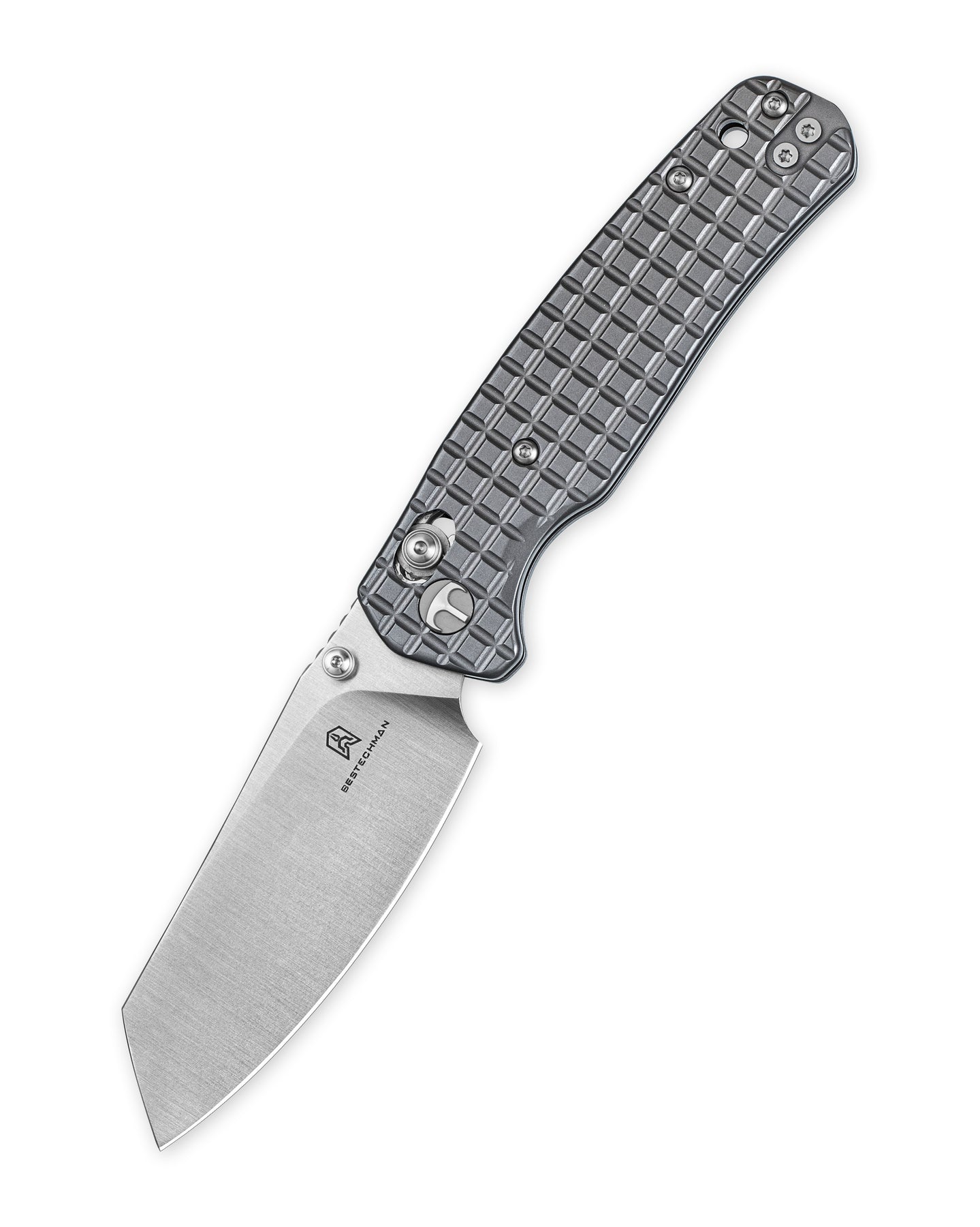 Bestechman Cicada's Wing BMK06-S-1 10Cr15MoV Blade Stainless Steel Handle Crossbar Lock Folding Knife