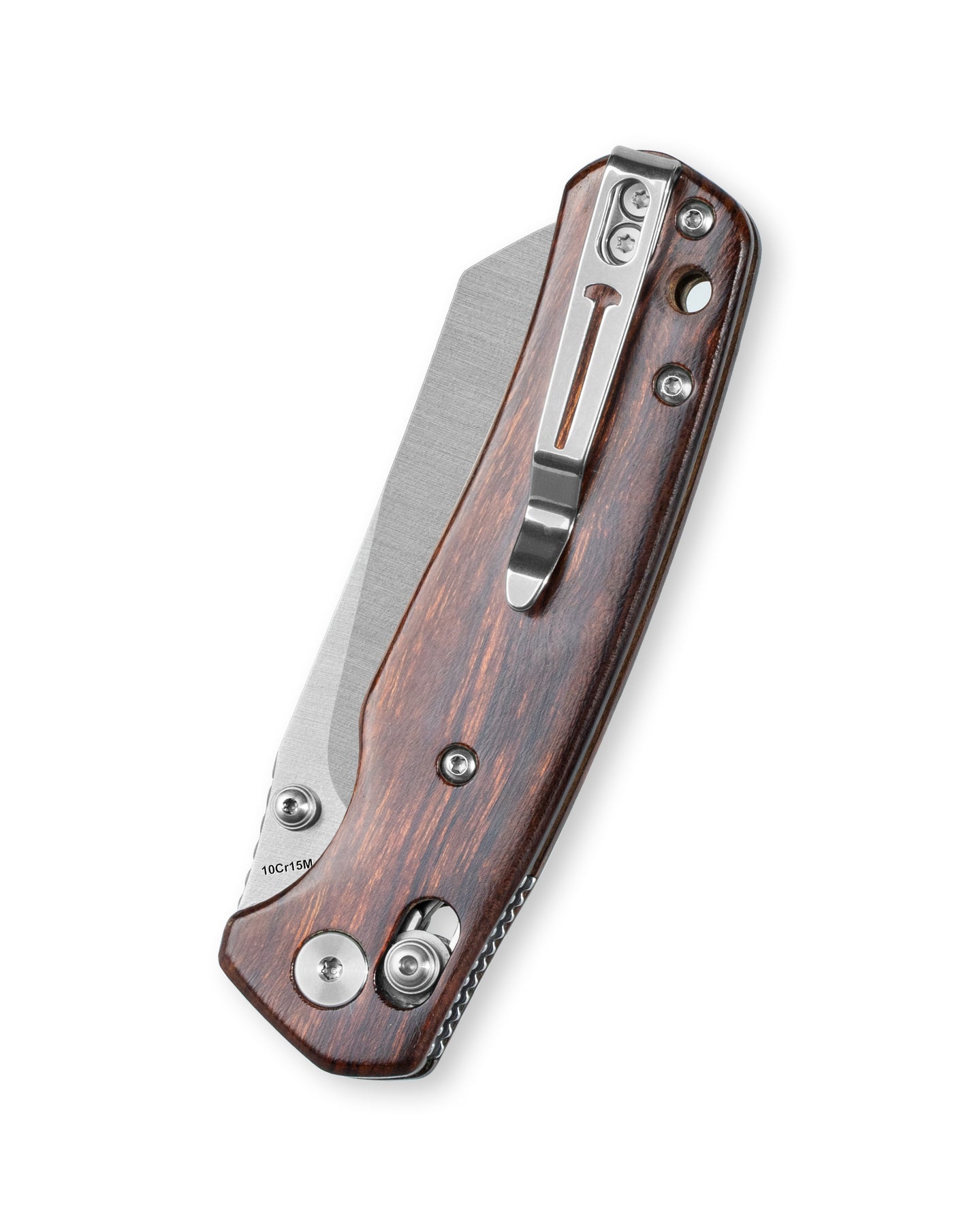 Bestechman Cicada's Wing BMK06-W-3 10Cr15MoV Blade Desert Ironwood Handle Crossbar Lock Folding Knife