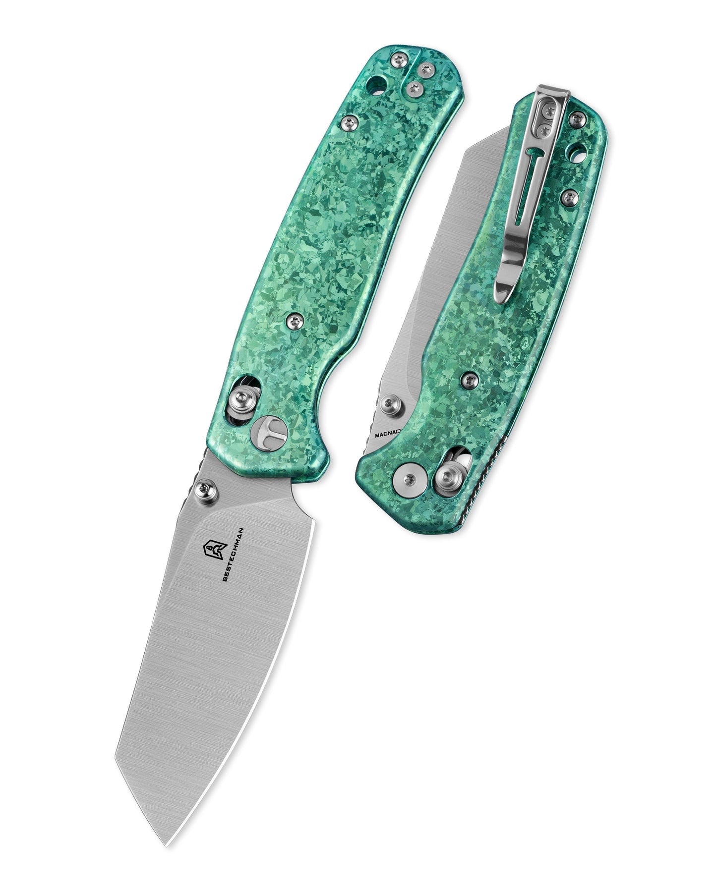Bestechman Cicada's wing BMK06N Magnacut Blade Titanium Handle Crossbar Lock Folding Knife