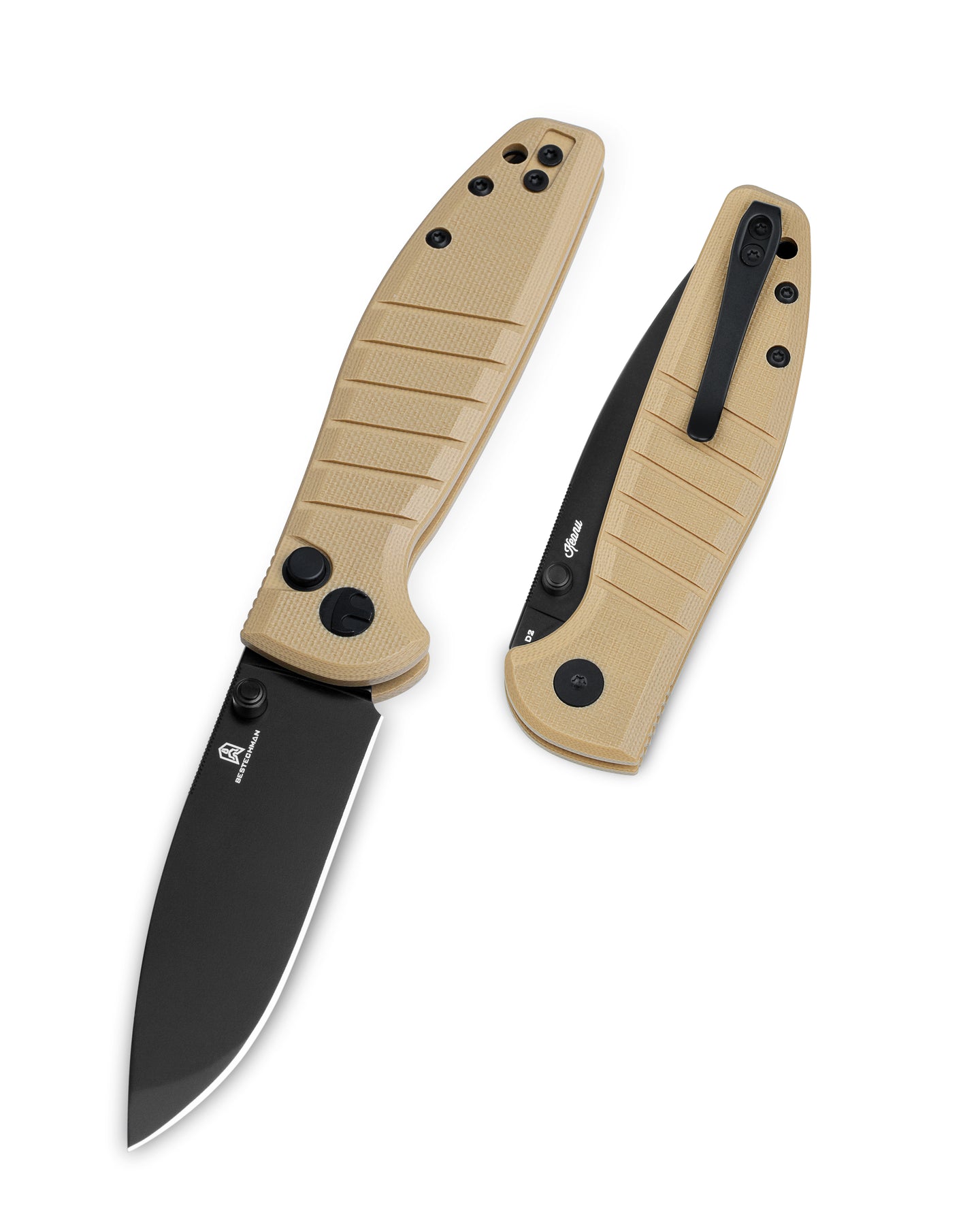 Bestechman Goodboy Jr. BMK10F D2 Blade G10 Handle Button Lock Folding Knife