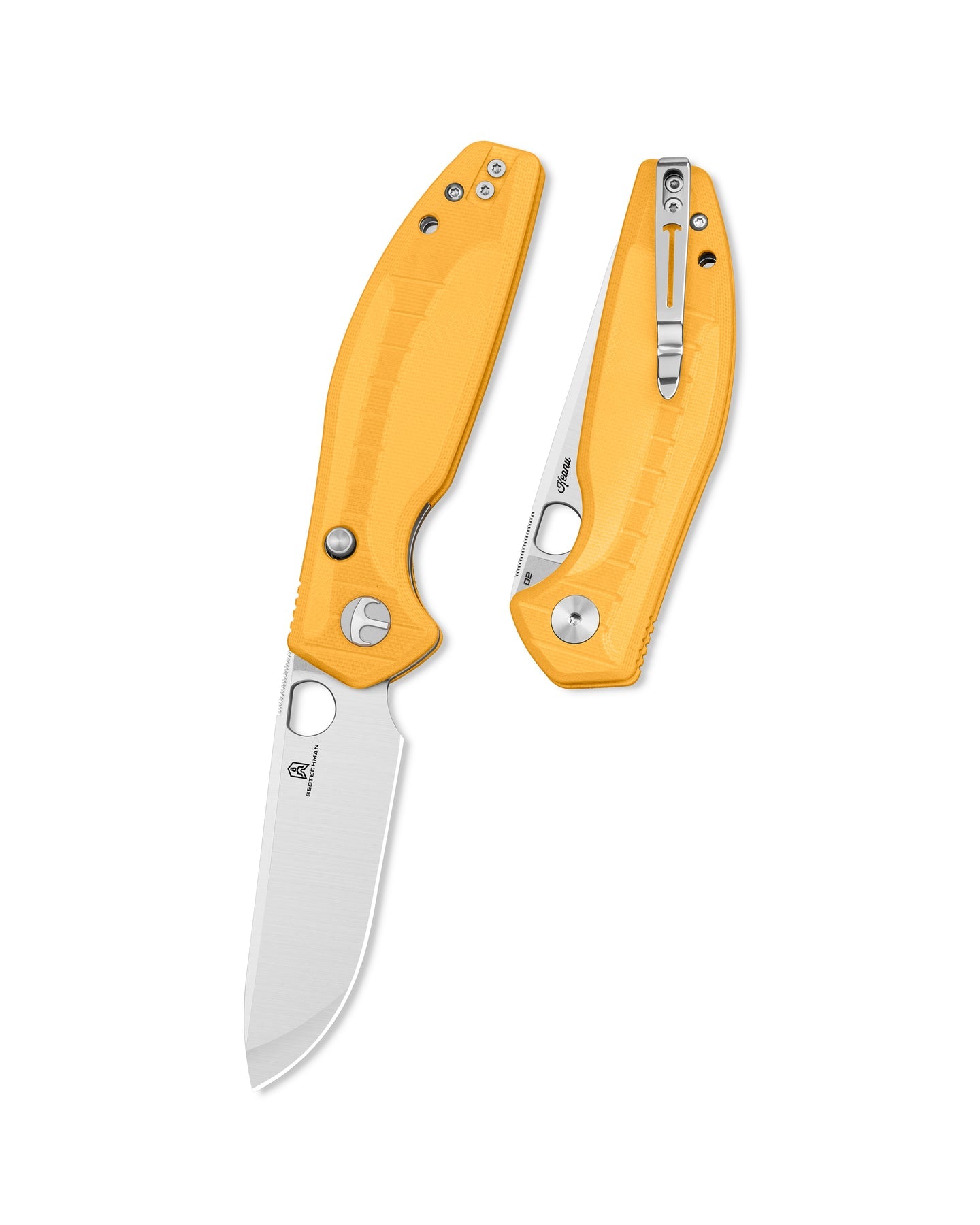 Bestechman Angry Owl BMK12A-1 D2 Blade G10 Handle Button Lock Folding Knife