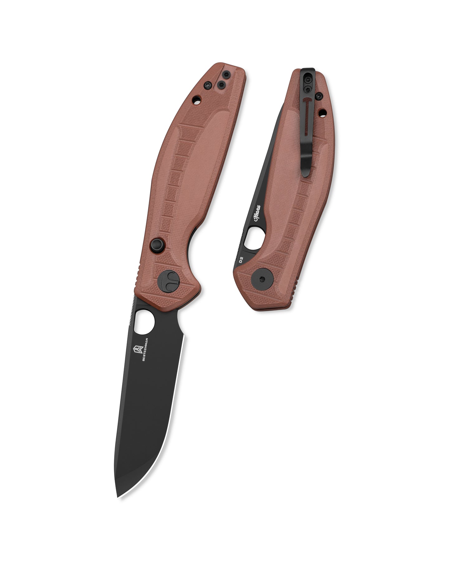 Bestechman Angry Owl BMK12D-2 D2 Blade G10 Handle Button Lock Folding Knife