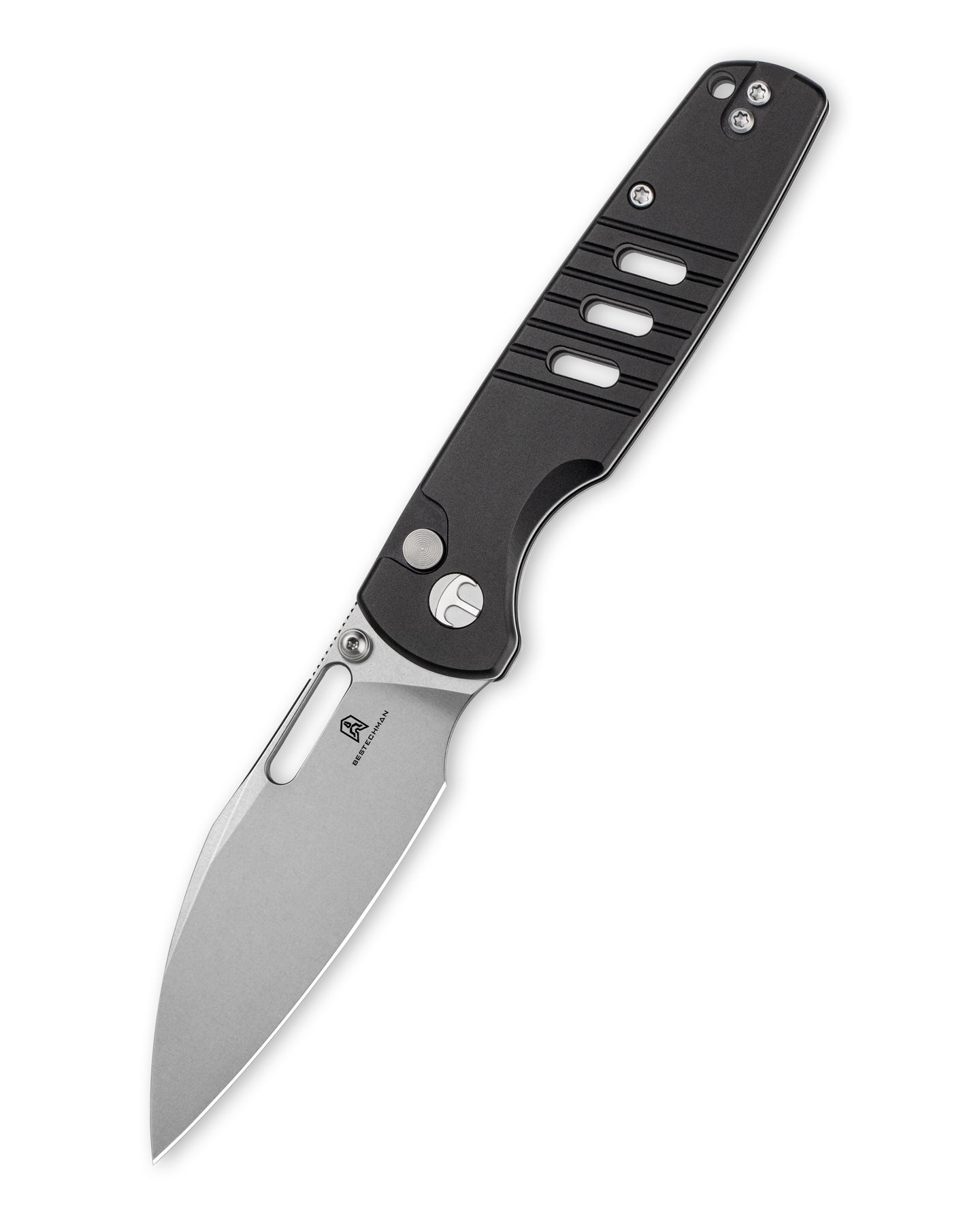 Bestechman Vector BMK15A D2 Steel Blade Aluminum Handle Button Lock Folding Knife