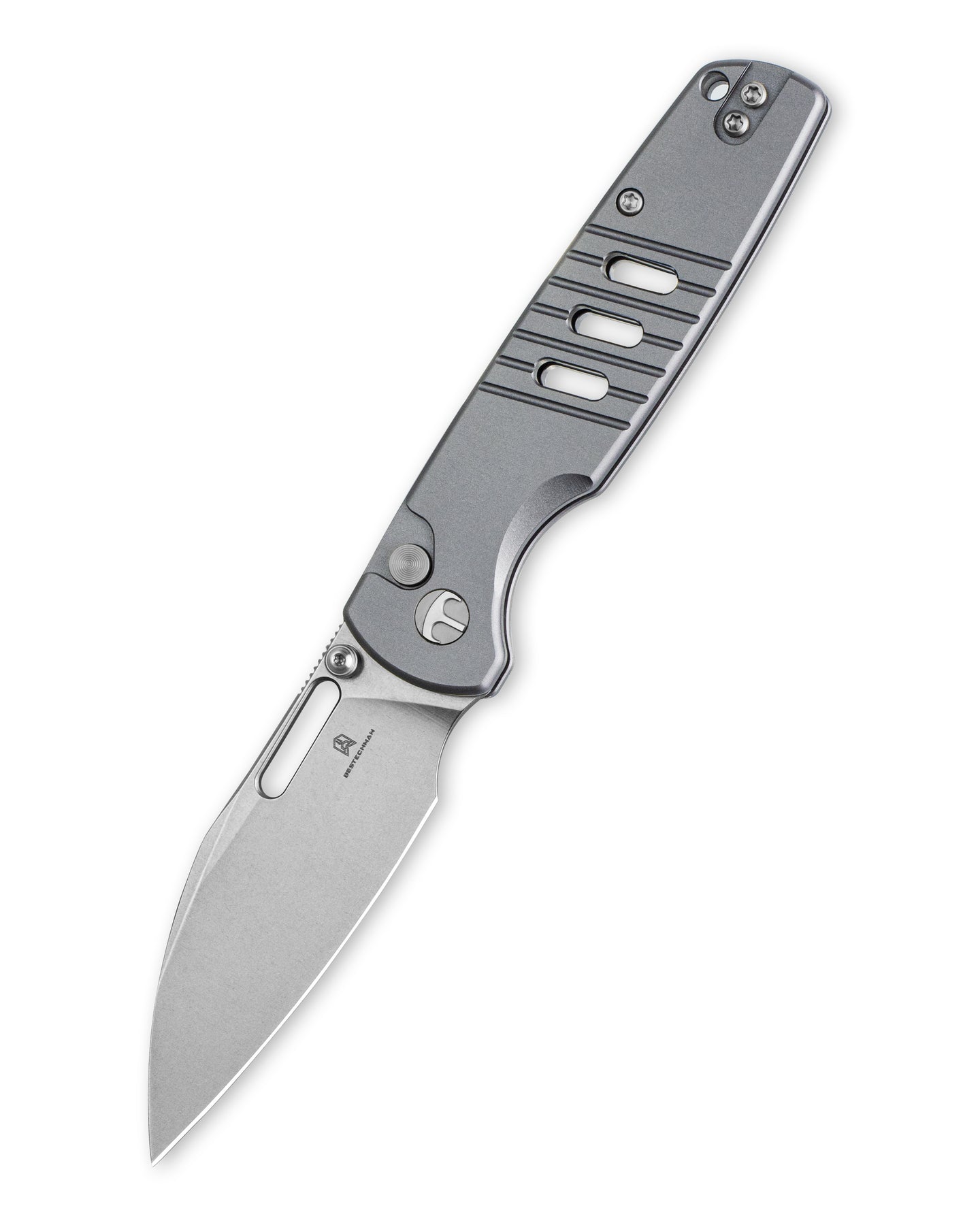Bestechman Vector BMK15B D2 Steel Blade Aluminum Handle Button Lock Folding Knife