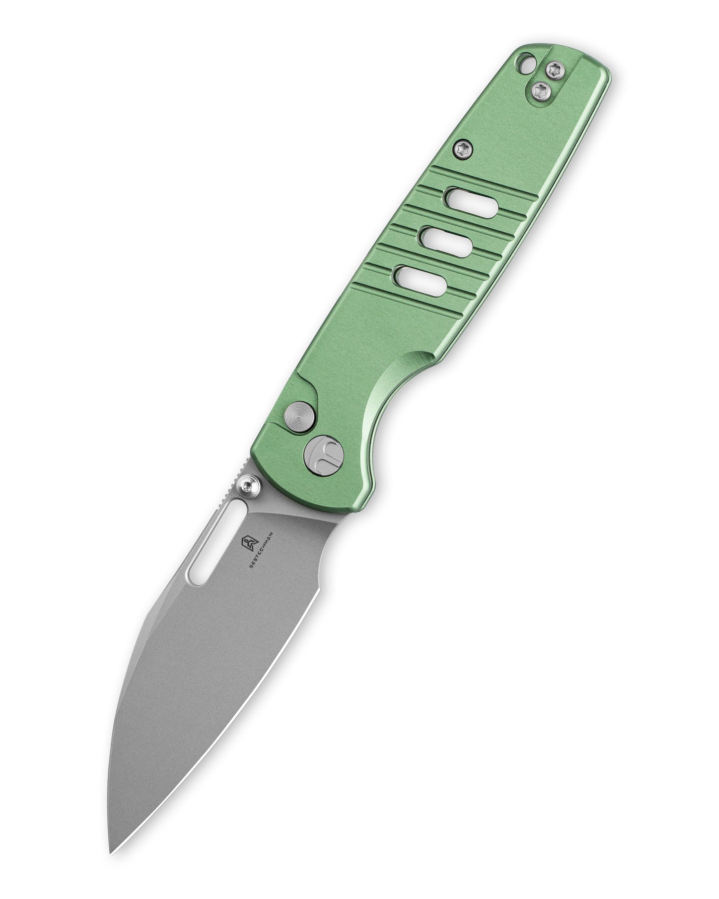 Bestechman Vector BMK15C D2 Steel Blade Aluminum Handle Button Lock Folding Knife