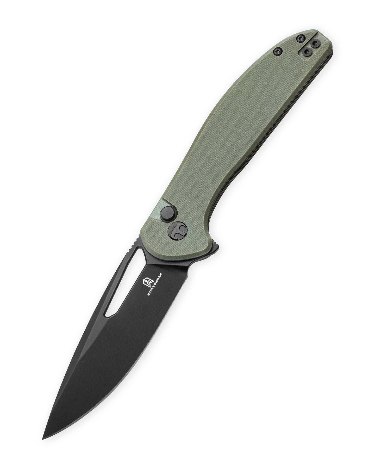 Bestechman Whalefin BMK18D D2 Blade G10 Handle Button Lock Folding Knife