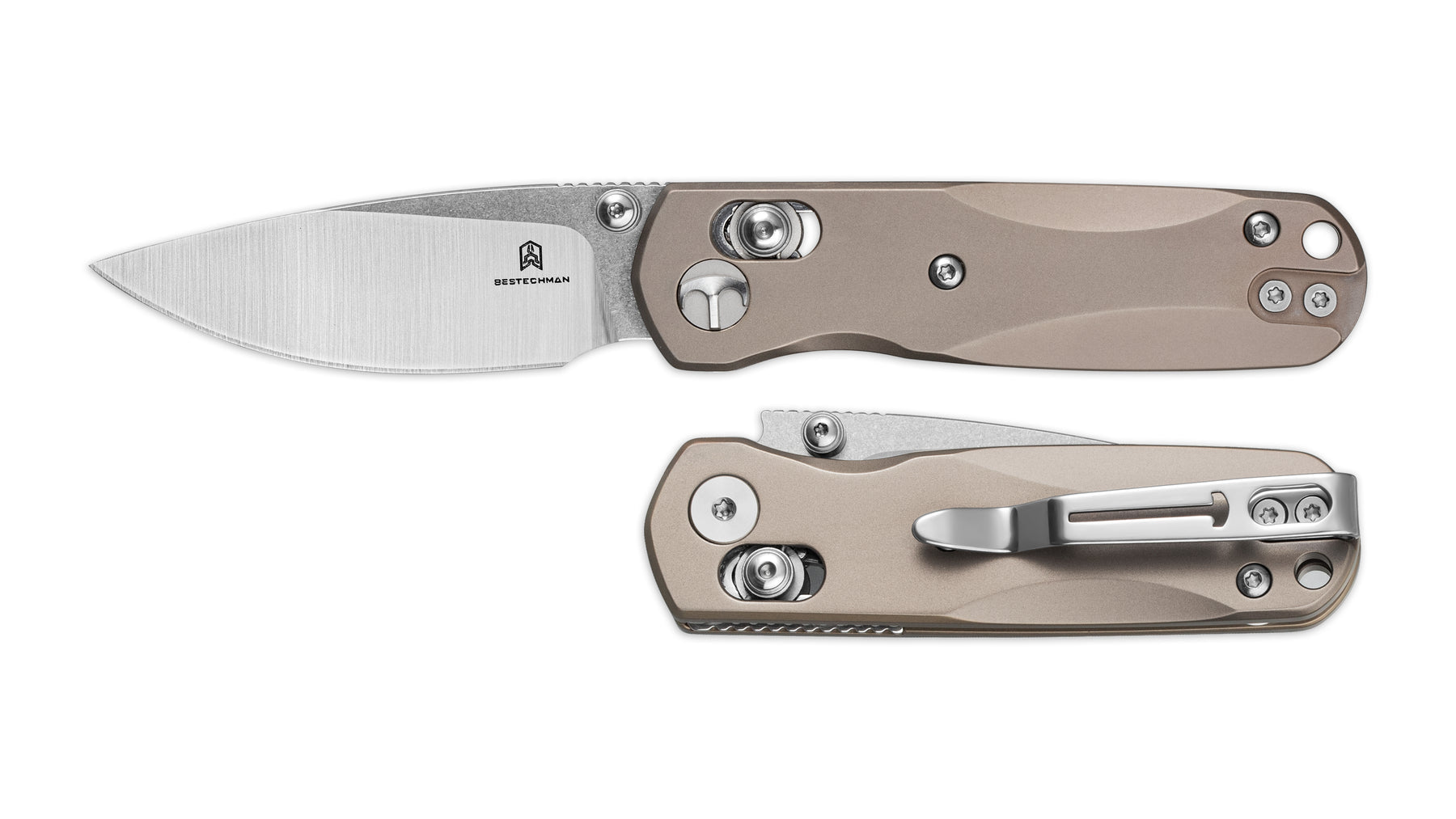 Bestechman Sprite BMK21B M390 Blade Titanium Handle Crossbar Lock Folding Knife