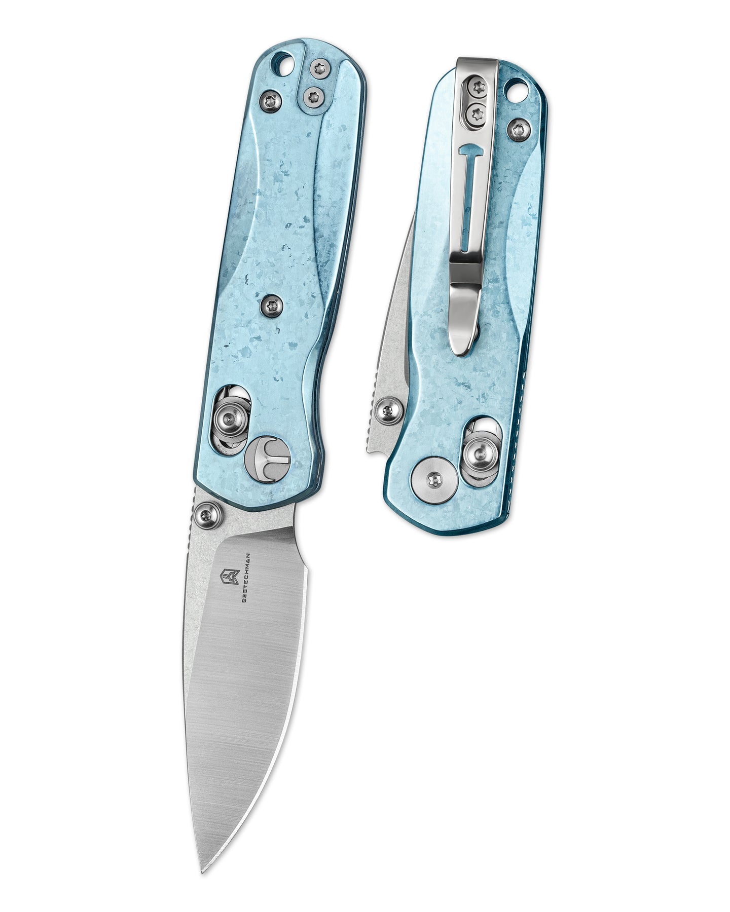 Bestechman Sprite BMK21G M390 Blade Crystallized Titanium Handle Crossbar Lock Folding Knife