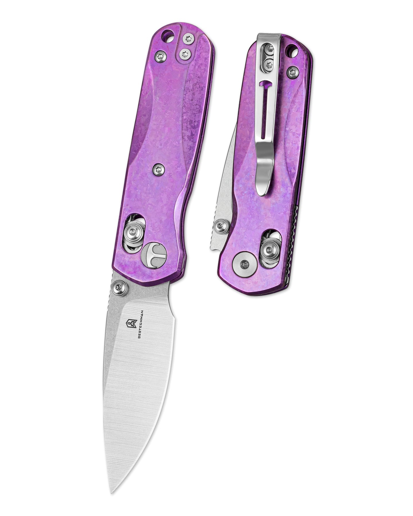 Bestechman Sprite BMK21H M390 Blade Crystallized Titanium Handle Crossbar Lock Folding Knife