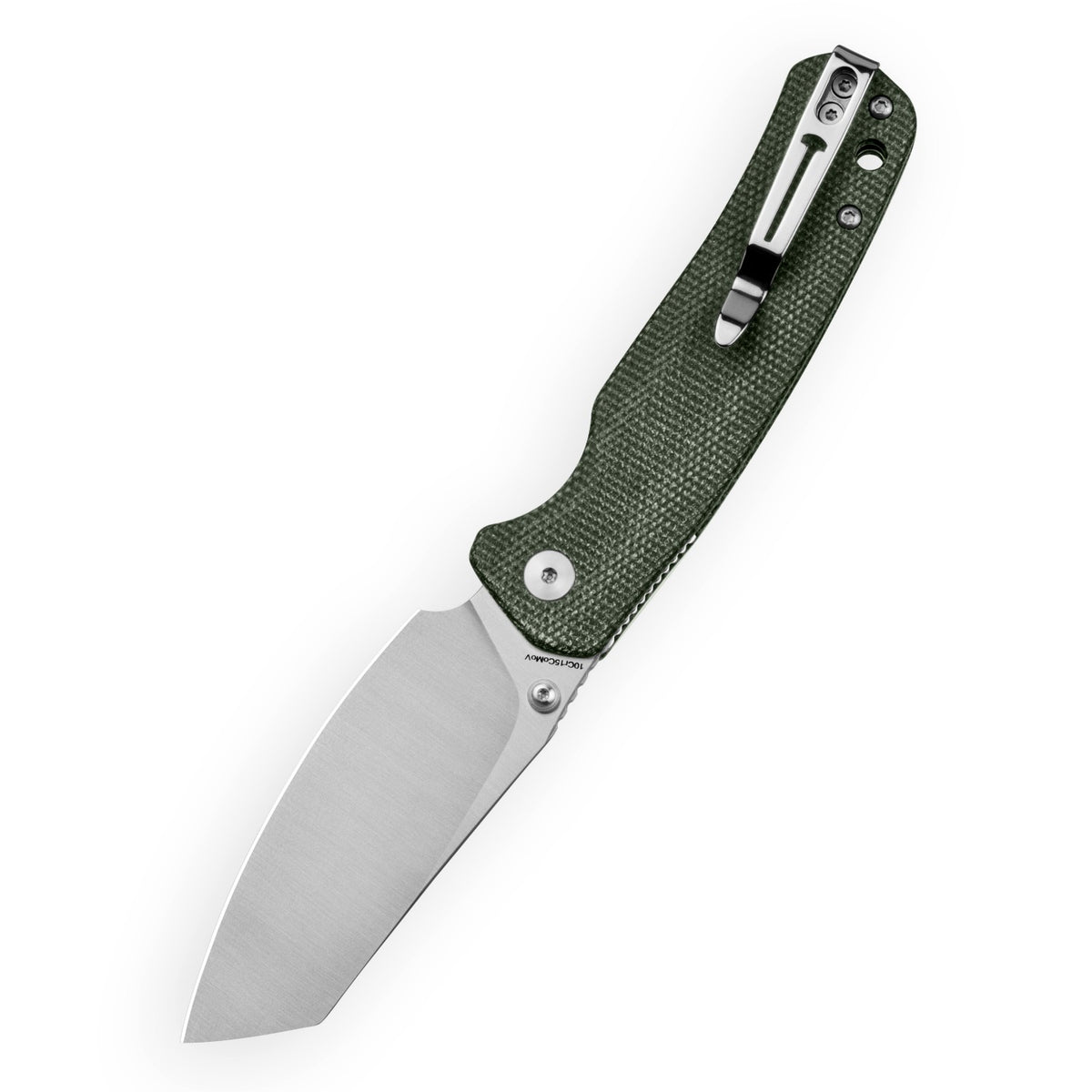 Bestechman Cicada's Wing-TL BMK24-M-2 10Cr15CoMoV Blade Blue Micarta Handle Top Liner Lock Folding Knife