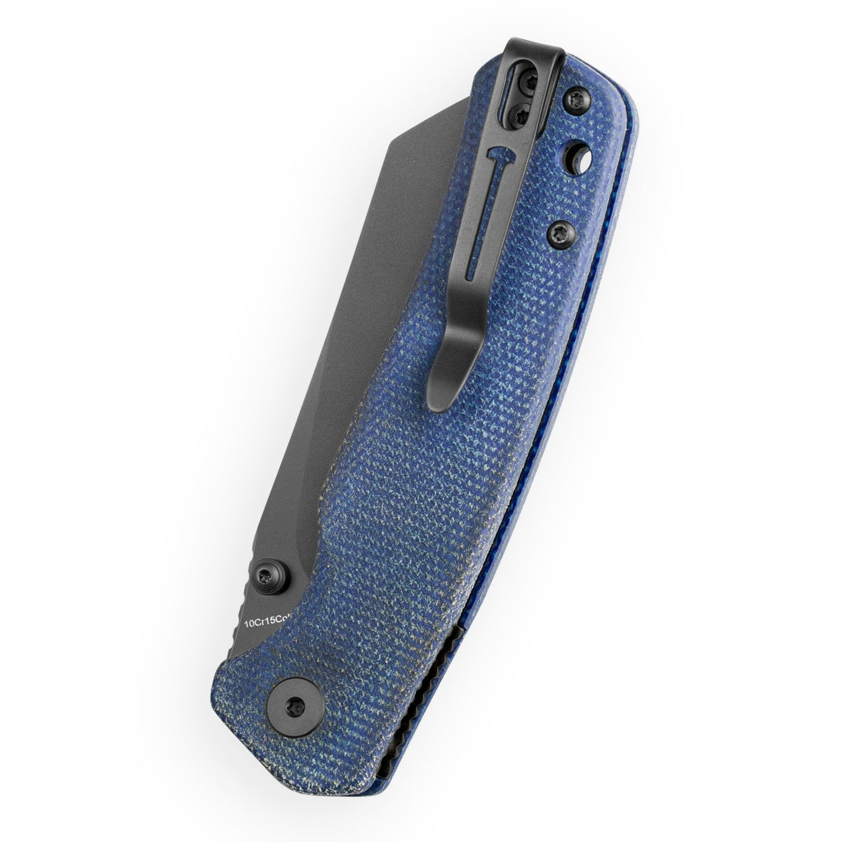Bestechman Cicada's Wing-TL BMK24-M-4 10Cr15CoMoV Blade Blue Micarta Handle Top Liner Lock Folding Knife