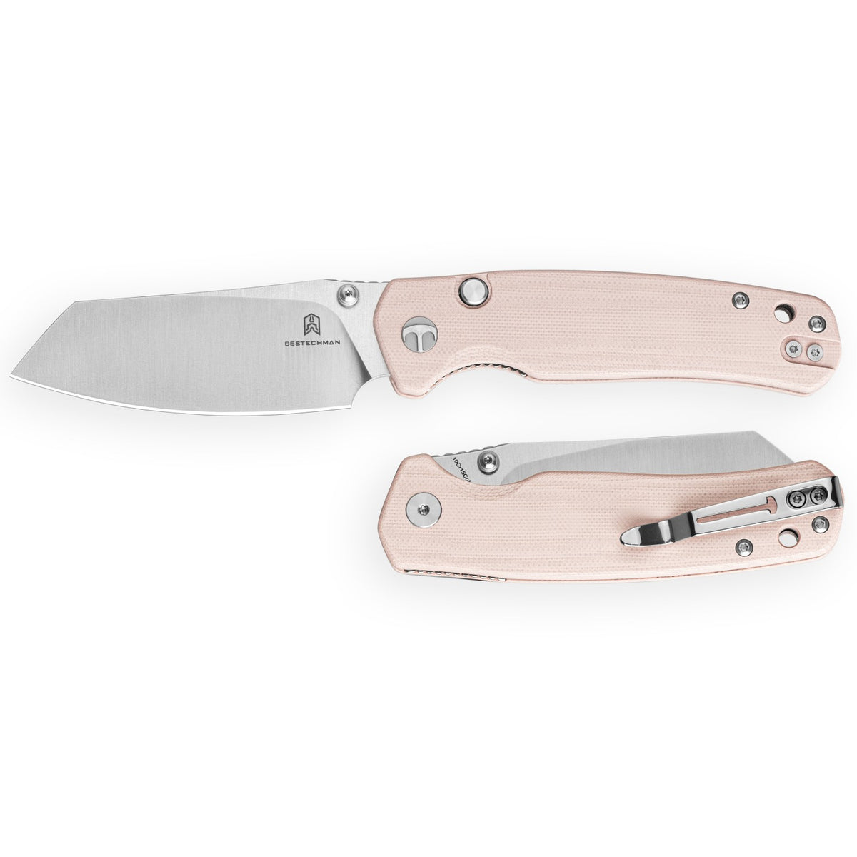Bestechman Cicada's Wing-TL BMK24C 10Cr15CoMoV Blade Champagne G10 Handle Top Liner Lock Folding Knife