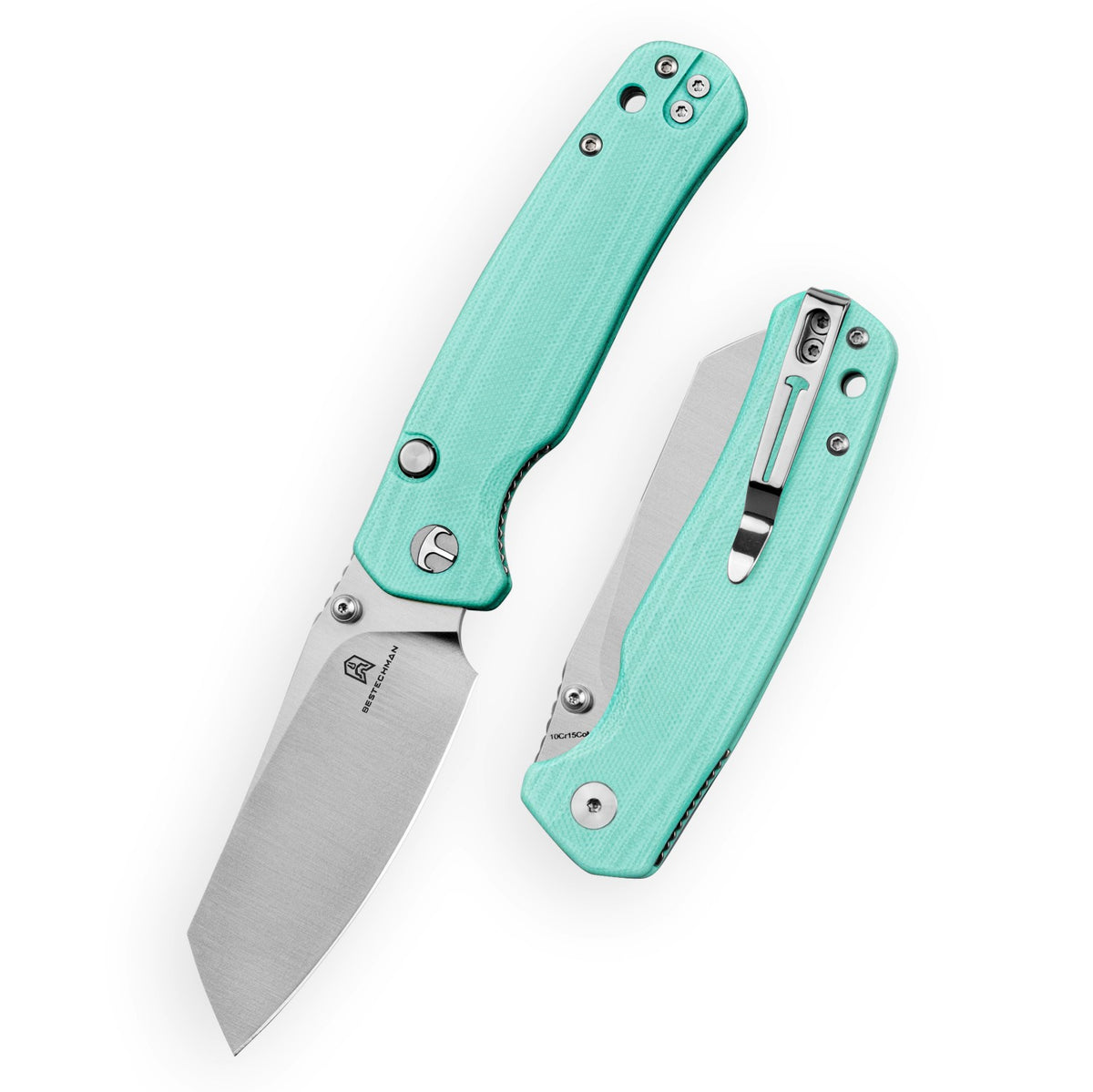Bestechman Cicada's Wing-TL BMK24D 10Cr15CoMoV Blade Light Blue G10 Handle Top Liner Lock Folding Knife