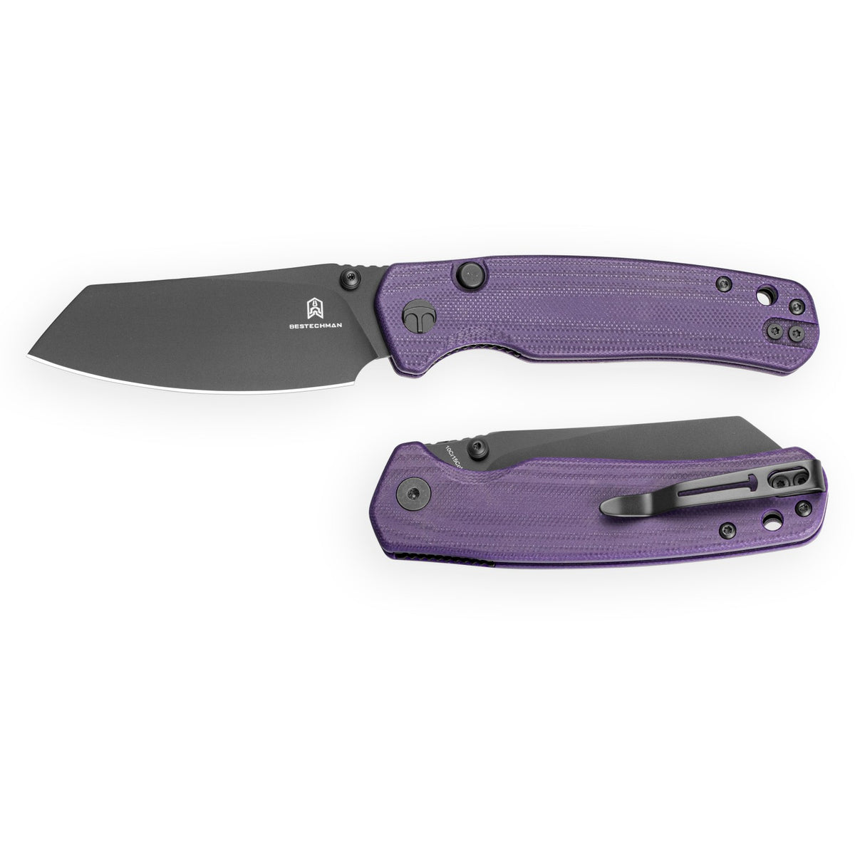 Bestechman Cicada's Wing-TL BMK24F 10Cr15CoMoV Blade Purple G10 Handle Top Liner Lock Folding Knife