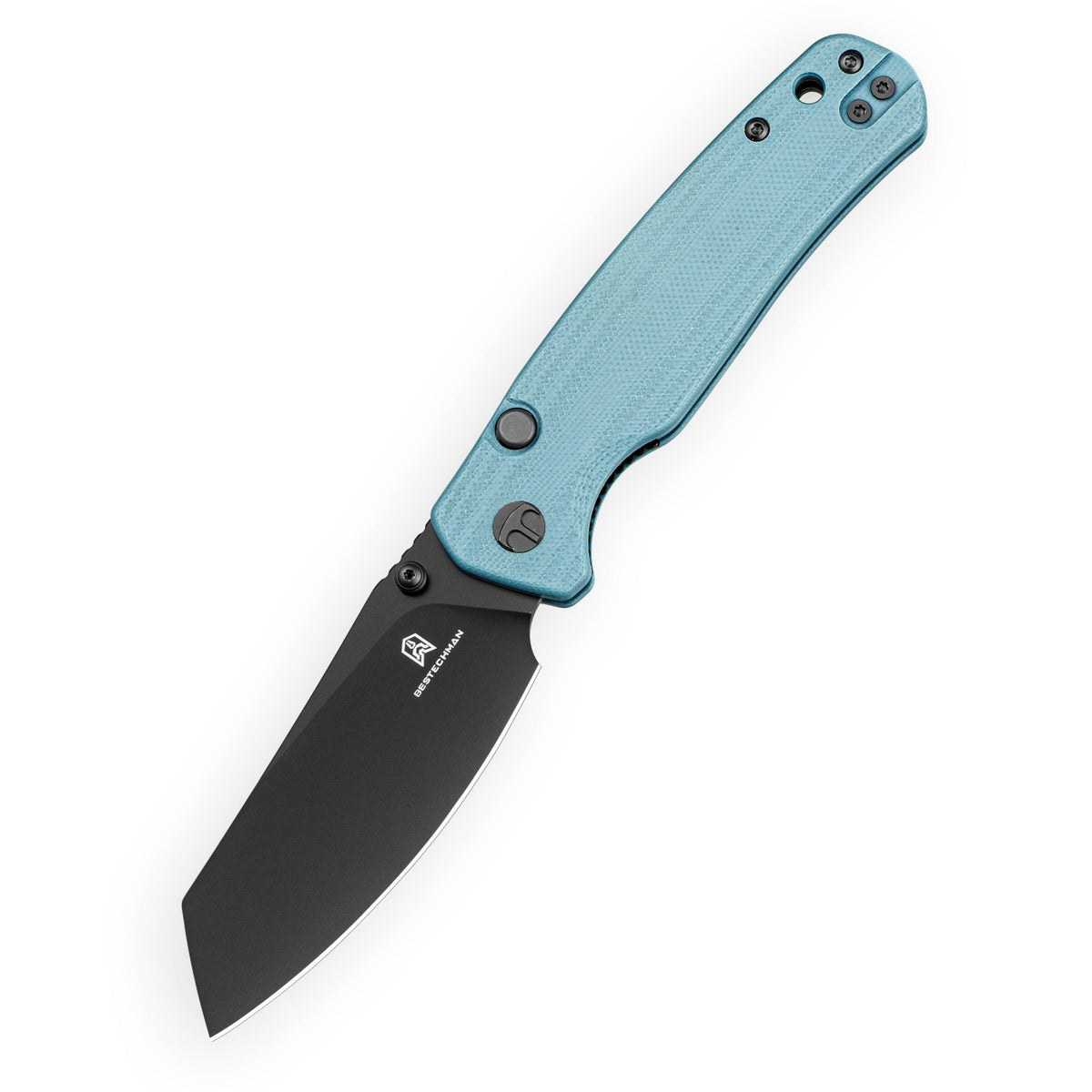 Bestechman Cicada's Wing-TL BMK24G 10Cr15CoMoV Blade Misty Blue G10 Handle Top Liner Lock Folding Knife