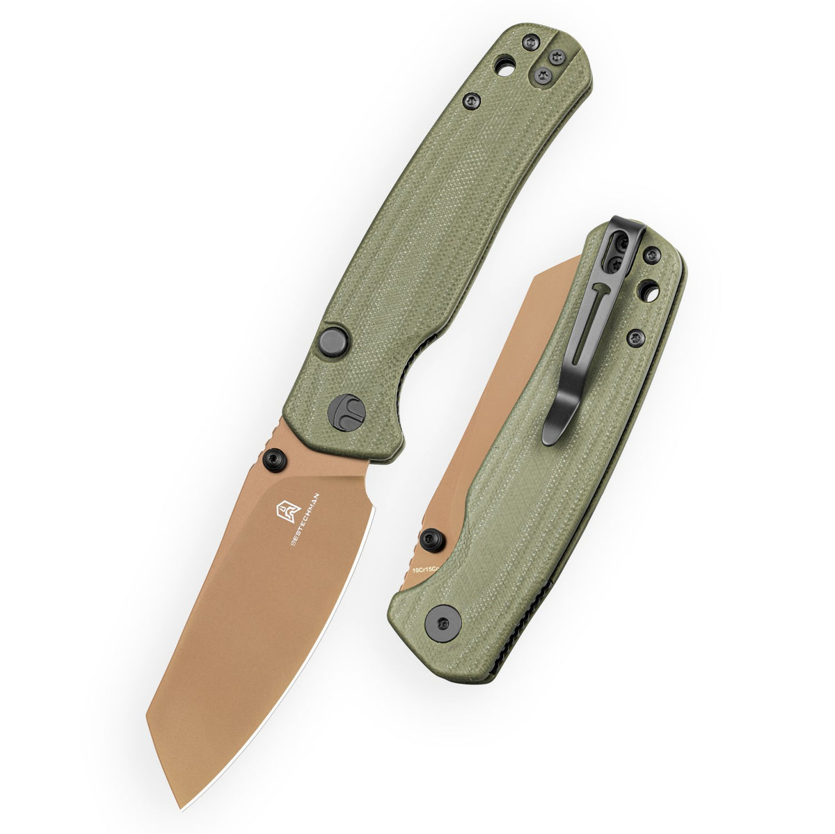 Bestechman Cicada's Wing-TL BMK24H 10Cr15CoMoV Blade OD Green G10 Handle Top Liner Lock Folding Knife