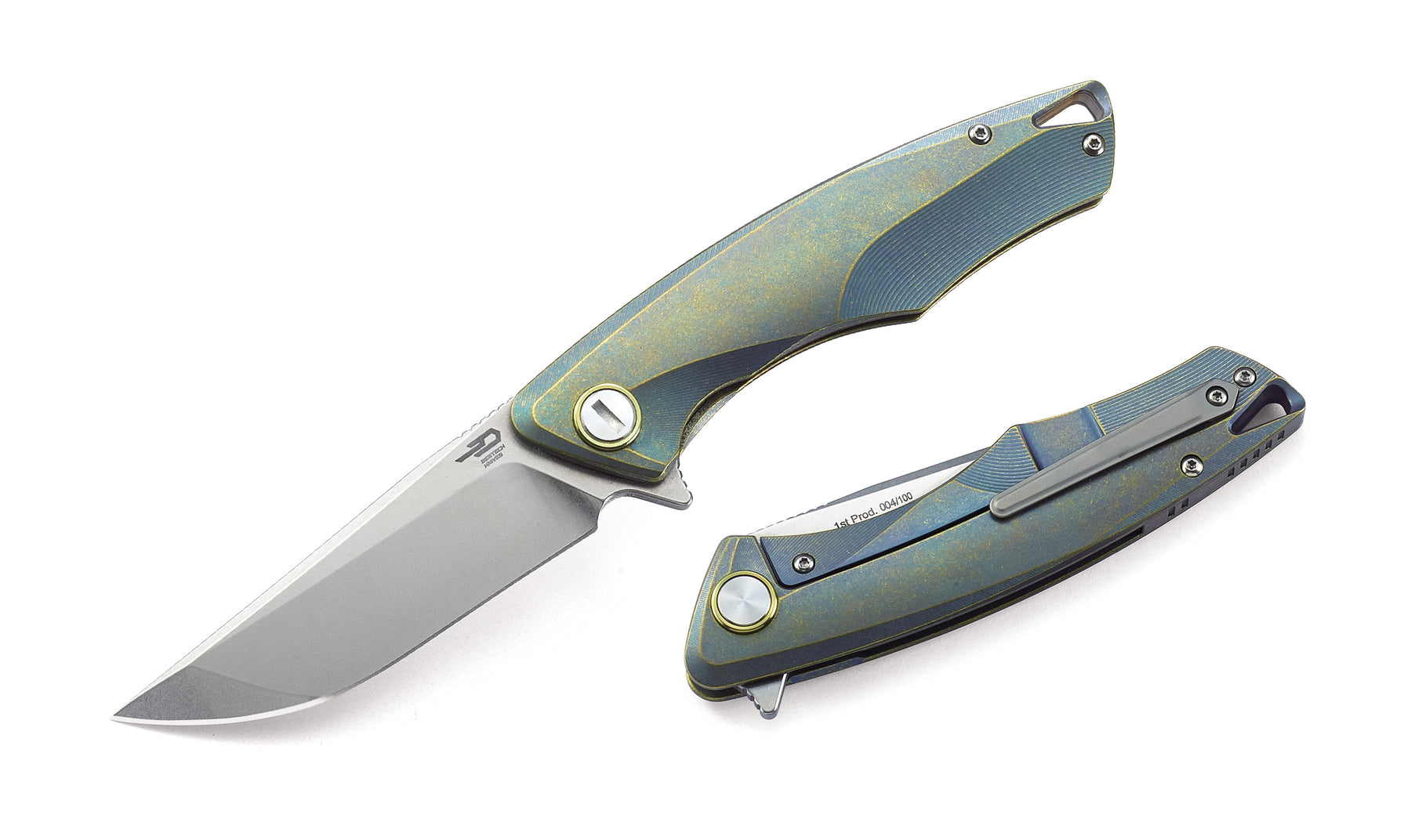 Bestech Dolphin BT1707A CPM-S35VN Blade Titanium Handle Frame Lock Folding Knife