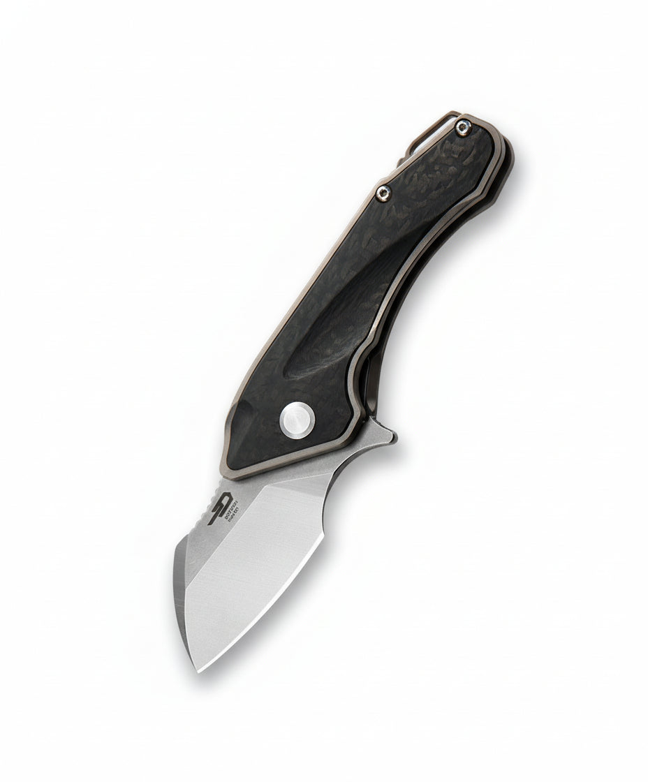 Bestech IMP BT1710A CPM-S35VN Blade Titanium+CarbonFiber inlayed Handle Frame Lock Folding Knife