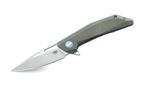 Bestech Shrapnel BT1802A CPM-S35VN Blade Titanium+Carbon Fiber Handle Frame Lock Folding Knife