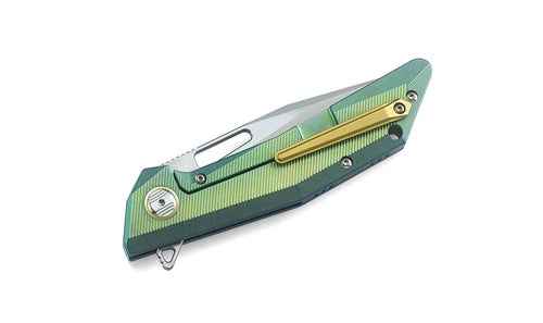 Bestech Shrapnel BT1802B CPM-S35VN Blade Titanium+Carbon Fiber Handle Frame Lock Folding Knife