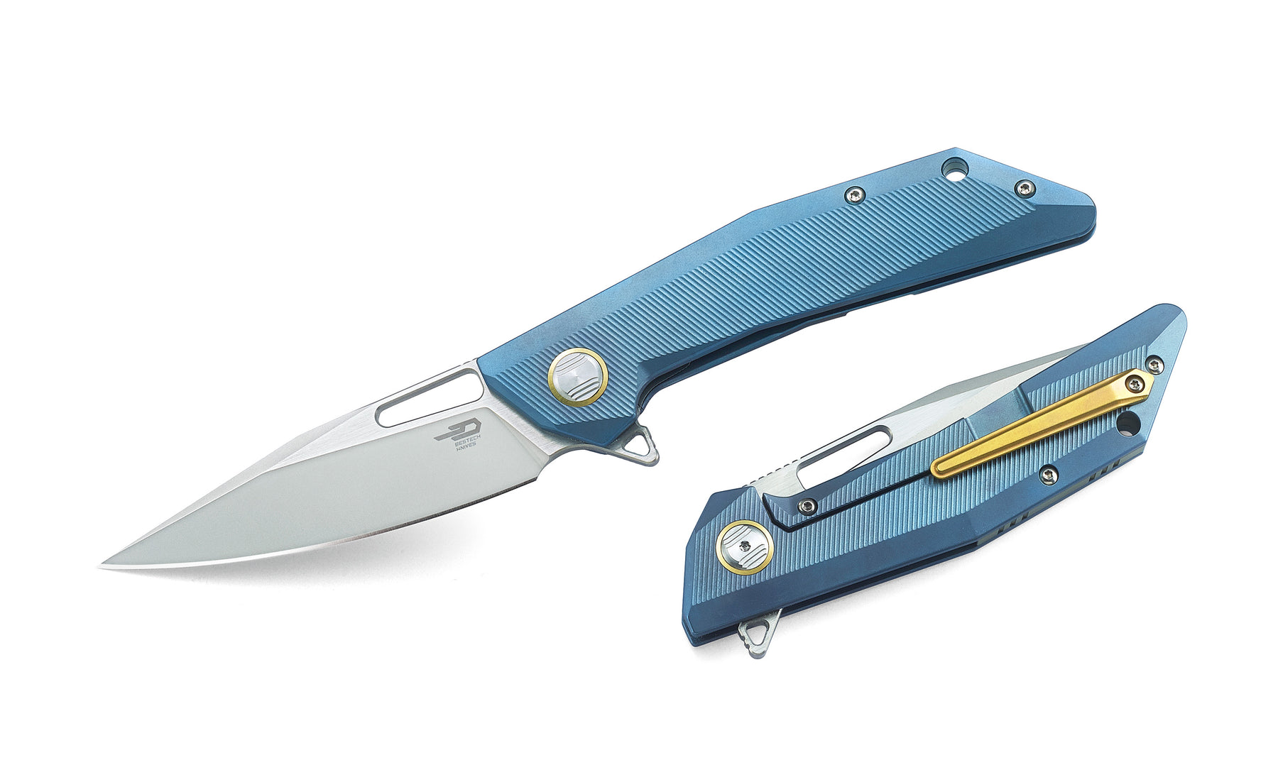 Bestech Shrapnel BT1802C CPM-S35VN Blade Titanium+Carbon Fiber Handle Frame Lock Folding Knife