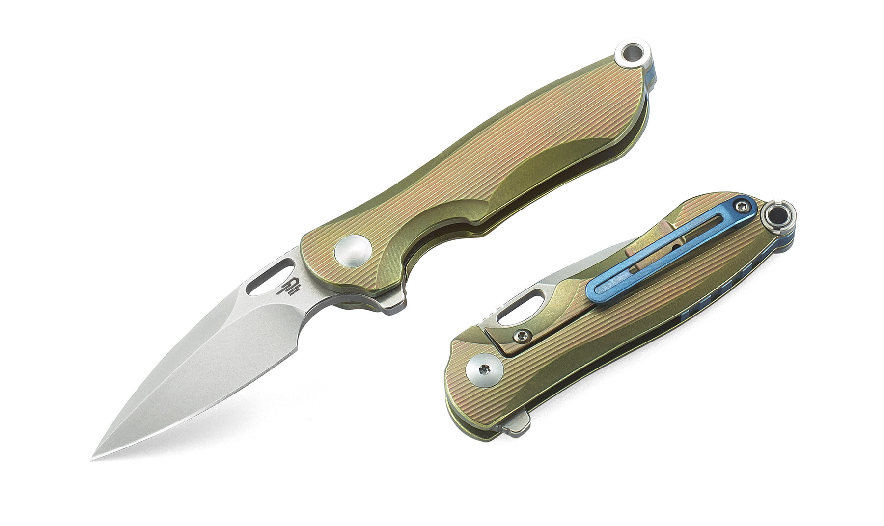 Bestech Parrot BT1807B CPM-S35VN Blade Titanium Handle Frame Lock Folding Knife