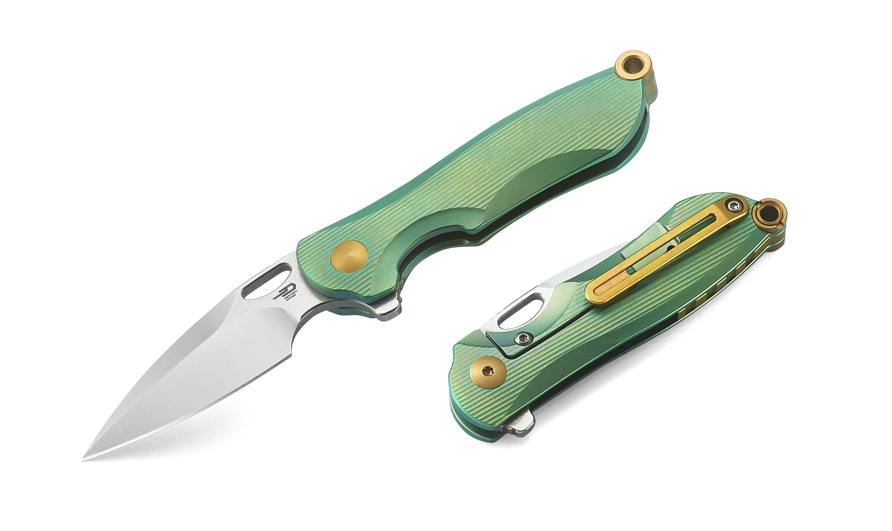 Bestech Parrot BT1807C CPM-S35VN Blade Titanium Handle Frame Lock Folding Knife