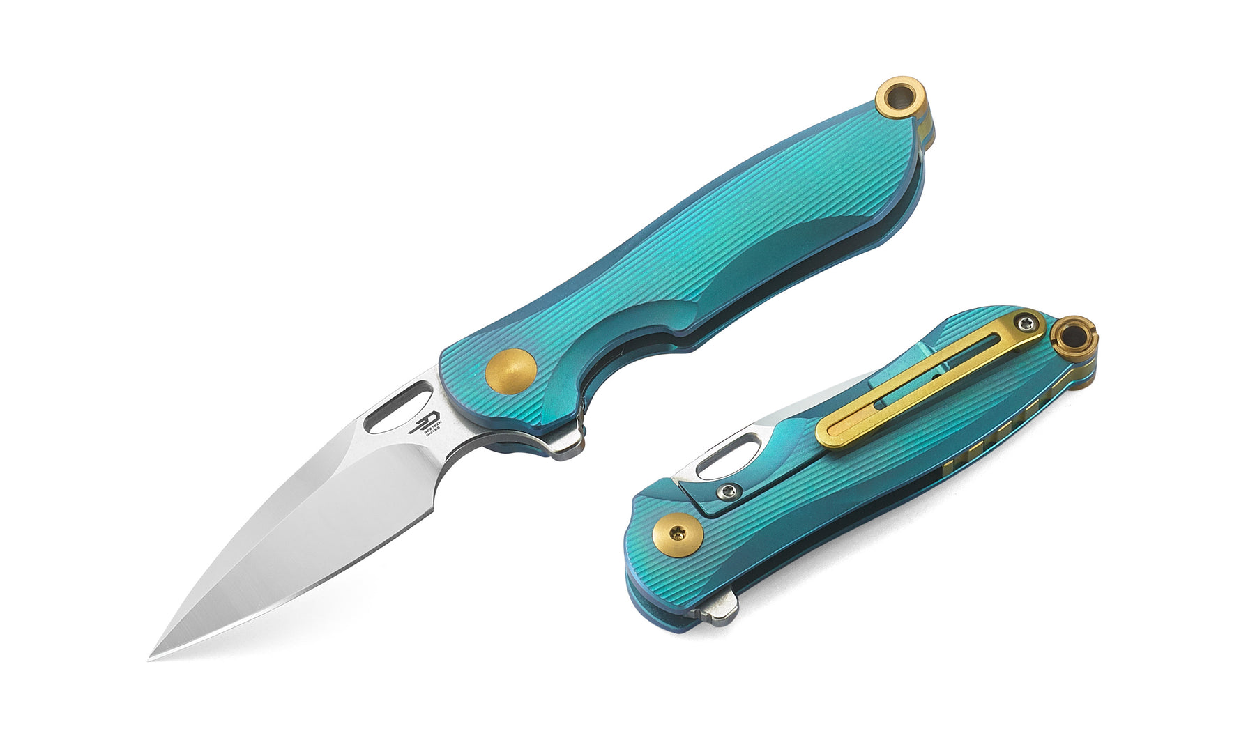 Bestech Parrot BT1807D CPM-S35VN Blade Titanium Handle Frame Lock Folding Knife