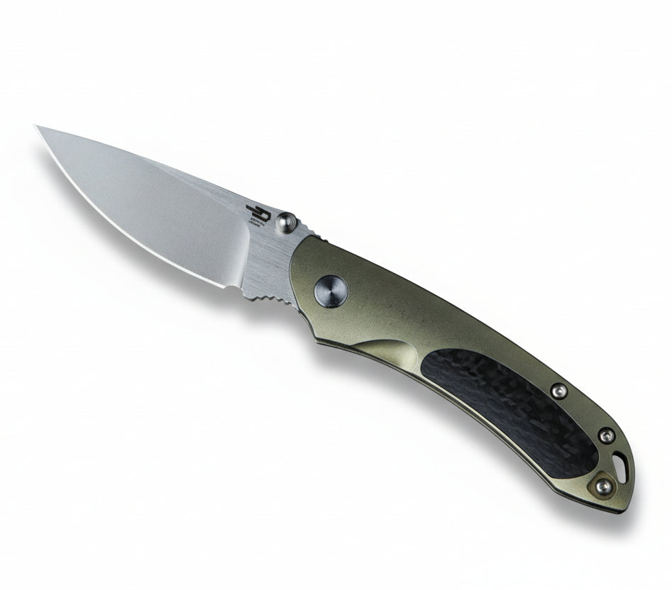 Bestech Junzi BT1809E CPM-S35VN Blade Titanium+Carbon Fiber inlayed Handle Slip Joint Folding Knife