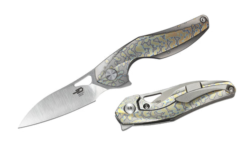 Bestech The Reticulan BT1810E CPM-S35VN Blade Titanium Handle Frame Lock Folding Knife