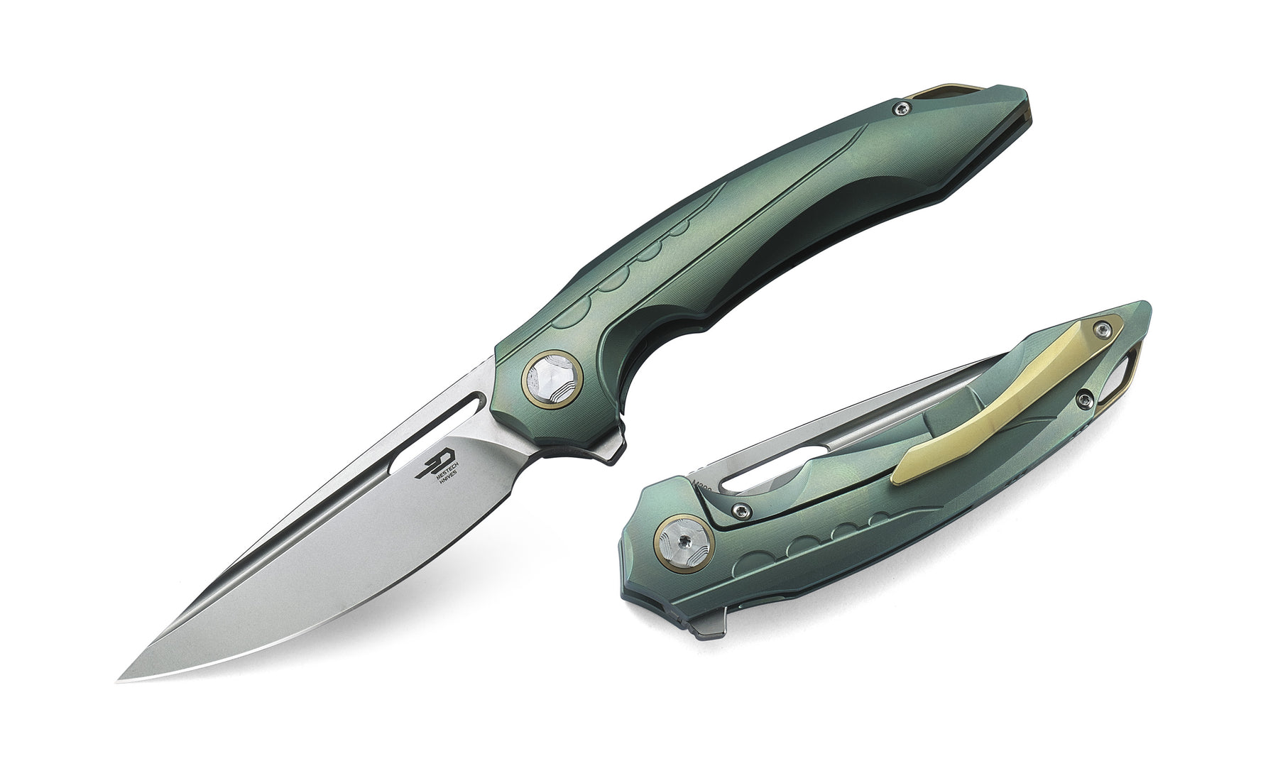 Bestech Ornetta BT1811B M390 Blade Titanium Handle Frame Lock Folding Knife