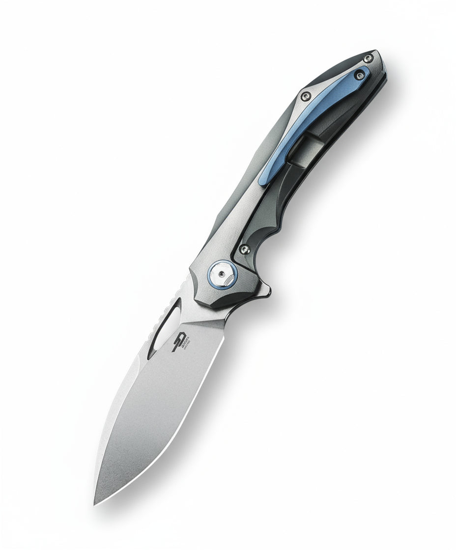 Bestech Eskra BT1813L-B M390 Blade Titanium Handle Frame Lock Folding Knife