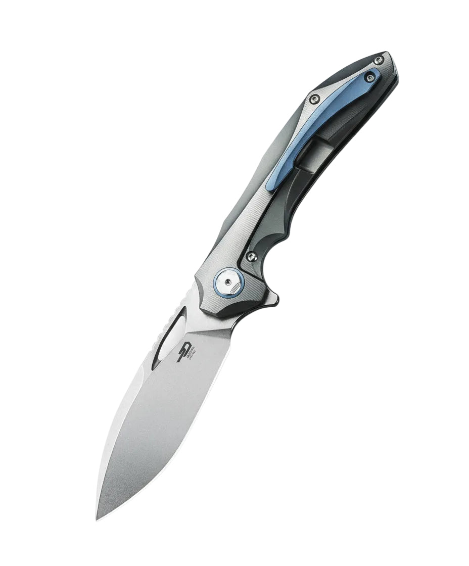 Bestech Eskra BT1813L-B M390 Blade Titanium Handle Frame Lock Folding Knife