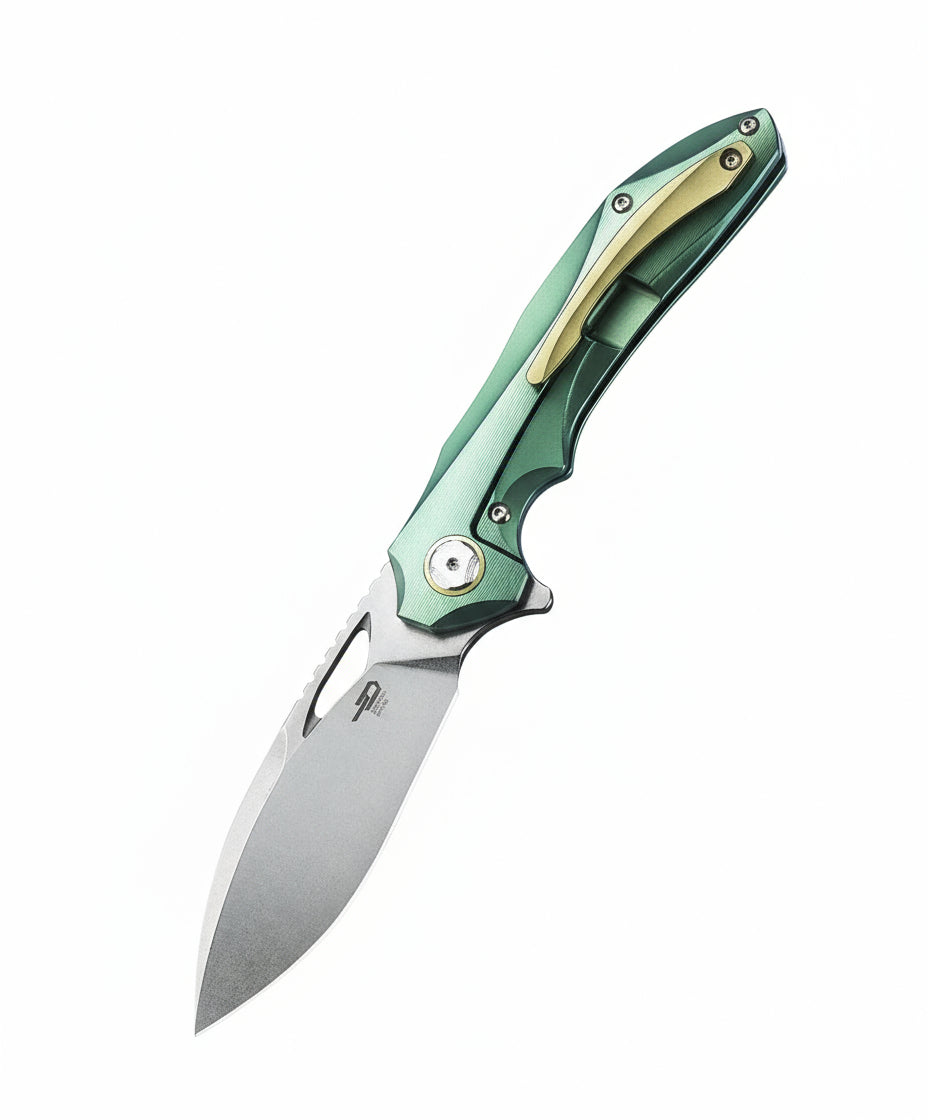 Bestech Eskra BT1813L-C M390 Blade Titanium Handle Frame Lock Folding Knife