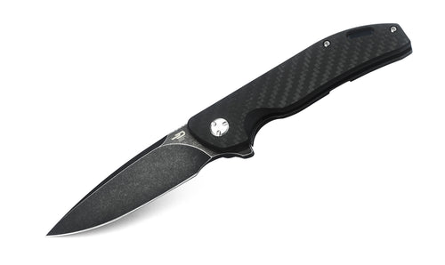 Bestech Bison BT1904A-2 D2 Blade Titanium and Carbon Fiber Handle Frame Lock Folding Knife