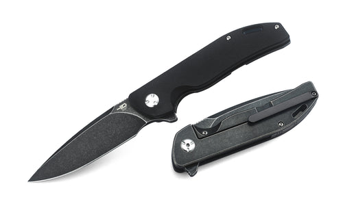 Bestech Bison BT1904B-2 D2 Blade Titanium and G10 Handle Frame Lock Folding Knife