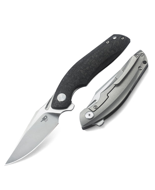 Bestech Ghost BT1905C-1 CPM-S35VN Blade Carbon Fiber+Titanium Handle Frame Lock Folding Knife