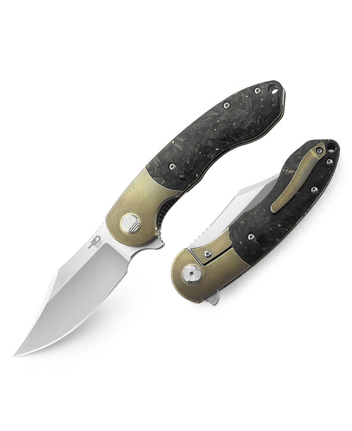 Bestech Bowietie BT1906C M390 Blade Titanium and Carbon Fiber Handle Frame Lock Folding Knife