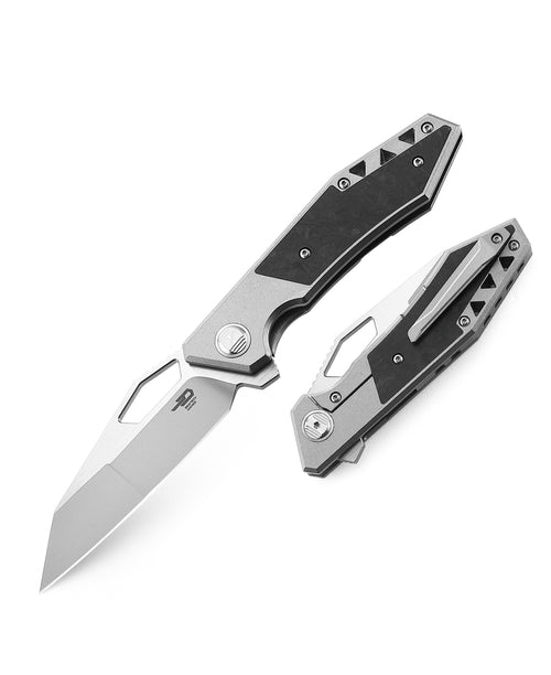 Bestech Fractal BT1907A CPM-S35VN Blade Titanium+Carbon Fiber Inlay Handle Frame Lock Folding Knife