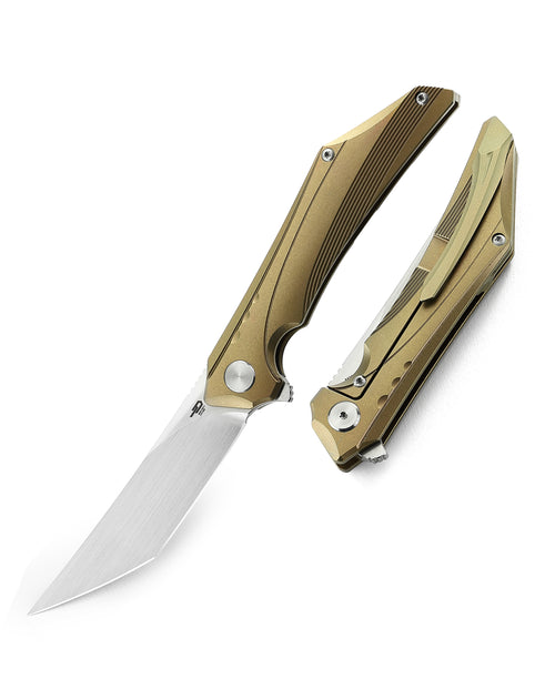 Bestech Kamoza BT1911C M390 Blade Titanium Handle Frame Lock Folding Knife