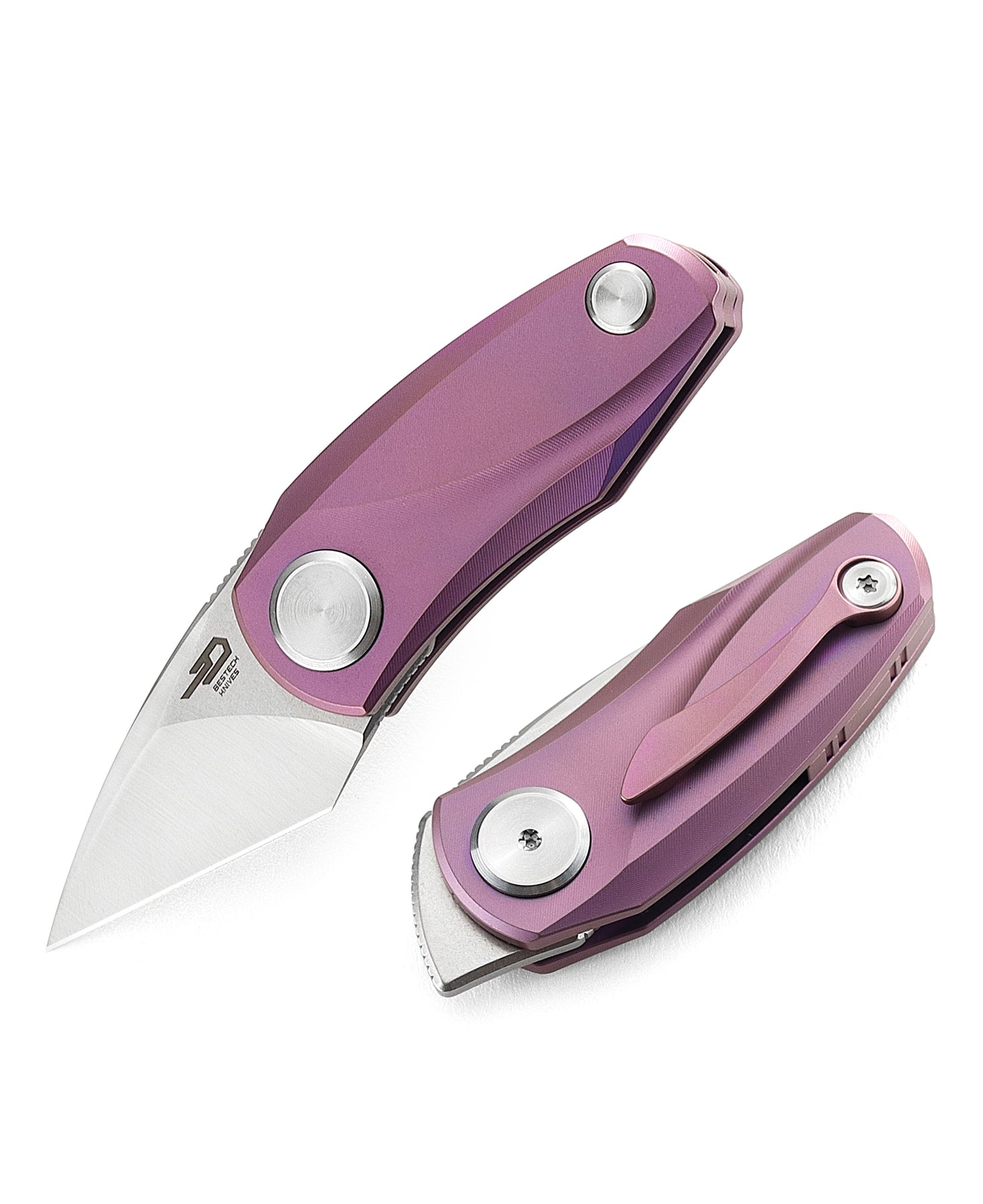 Bestech Tulip BT1912C M390 Blade Titanium Handle Double Detent Lock Folding Knife