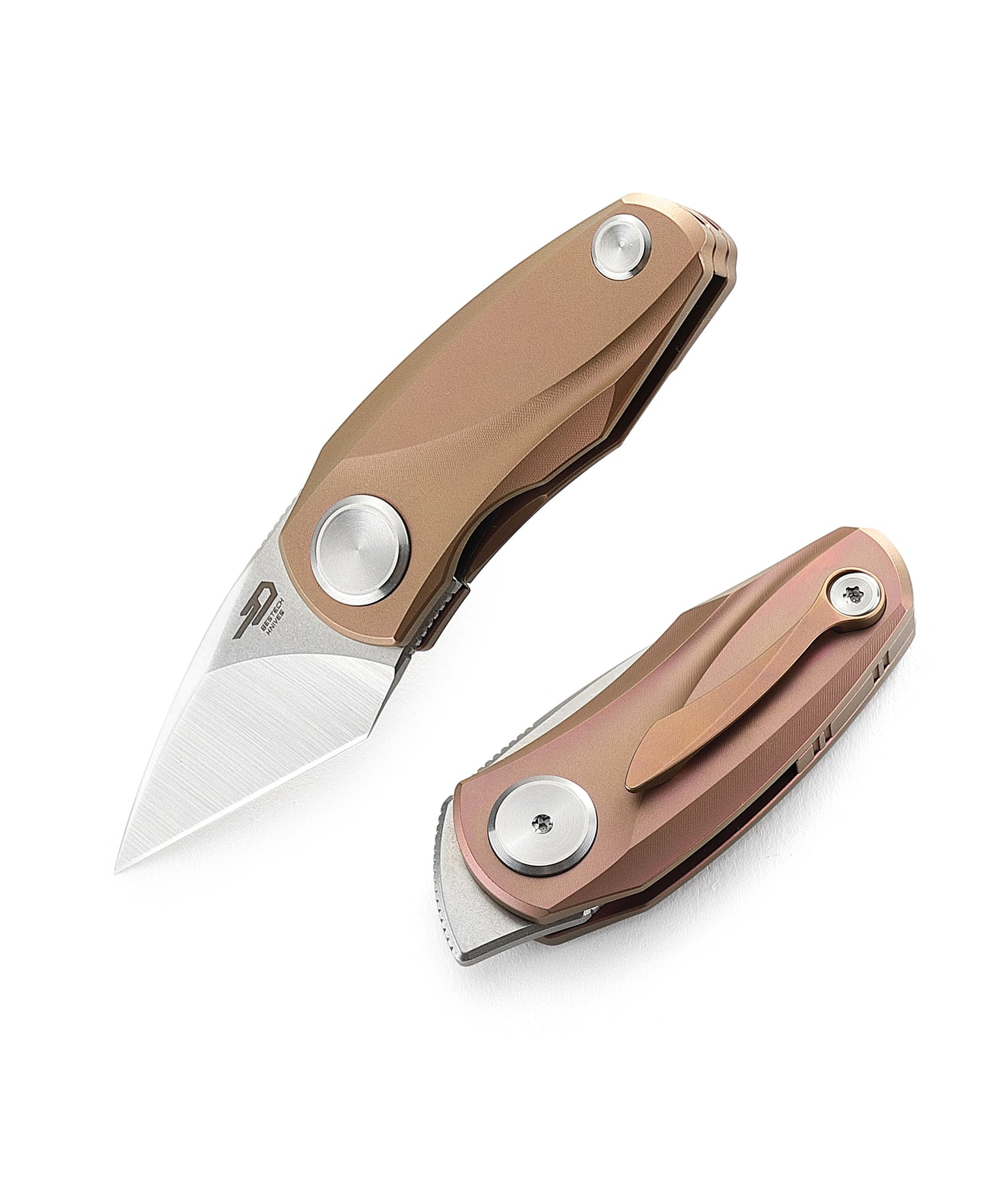 Bestech Tulip BT1912D M390 Blade Titanium Handle Double Detent Lock Folding Knife