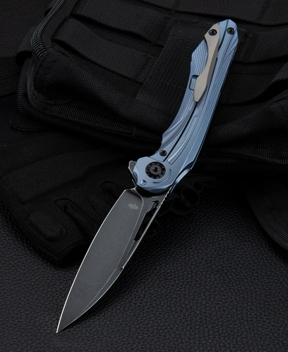 Bestech Wibra BT2001C M390 Blade Titanium Handle Frame Lock Folding Knife