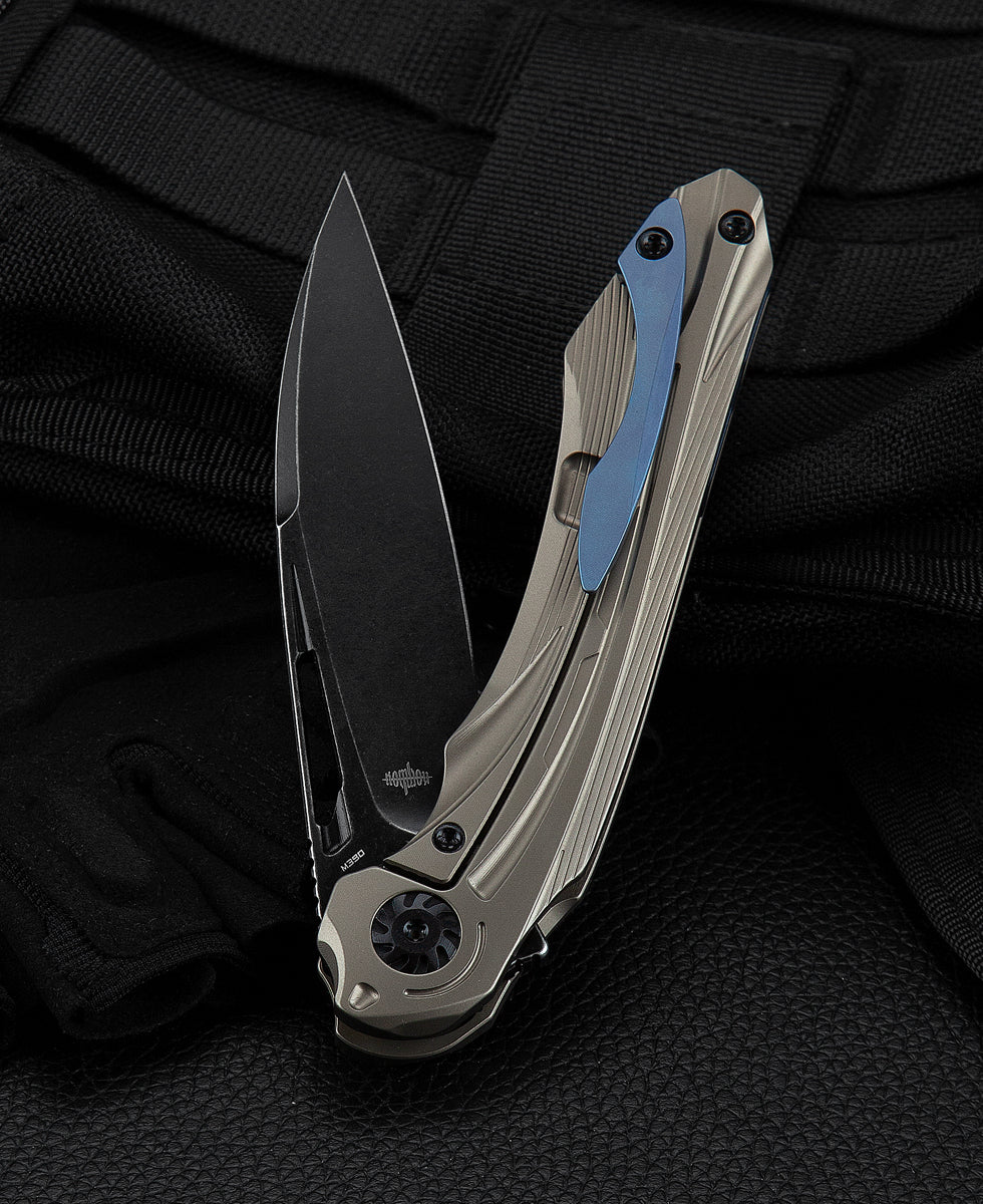 Bestech Wibra BT2001E M390 Blade Titanium Handle Frame Lock Folding Knife