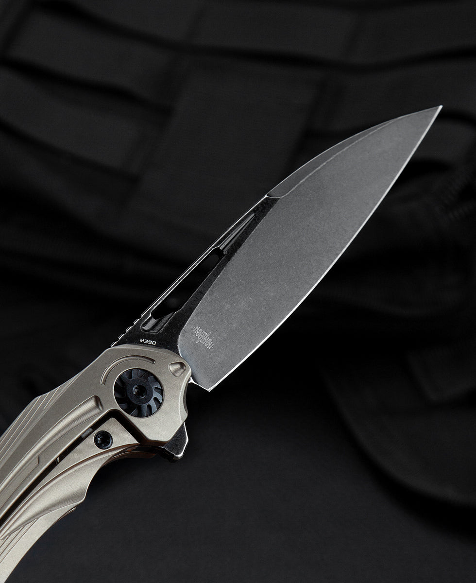 Bestech Wibra BT2001E M390 Blade Titanium Handle Frame Lock Folding Knife