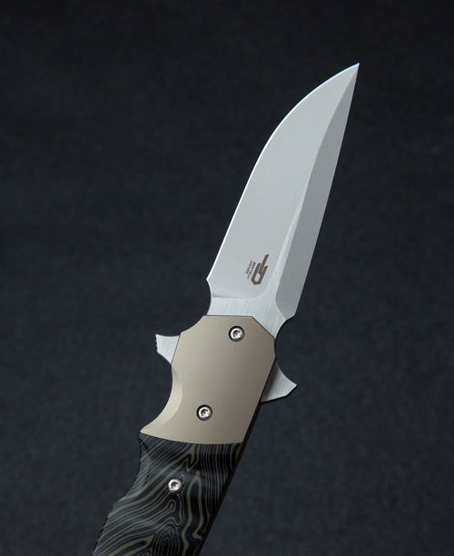 Bestech Freefall BT2007A CPM-S35VN Blade Titanium+Black Green G10 Handle Liner lock Folding Knife