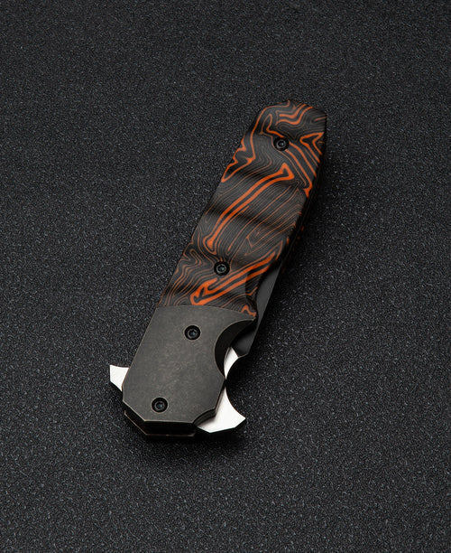 Bestech Freefall BT2007B CPM-S35VN Blade Titanium+Black Orange G10 Handle Liner lock Folding Knife